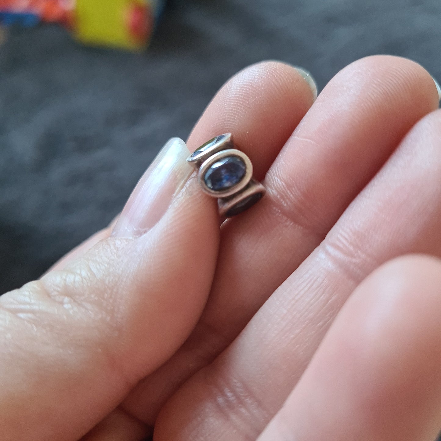 Genuine Pandora Baby Blue Oval Light Charm Rare
