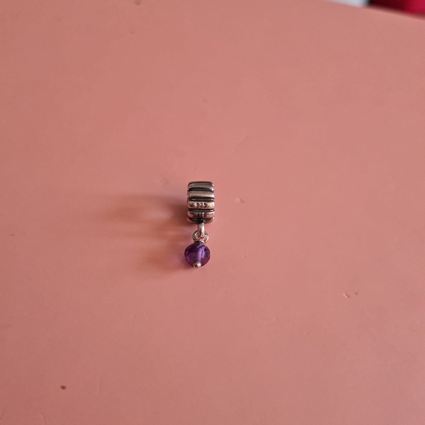 General Pandora Amythyst Purple February Birthstone Droplet Dangle Charm