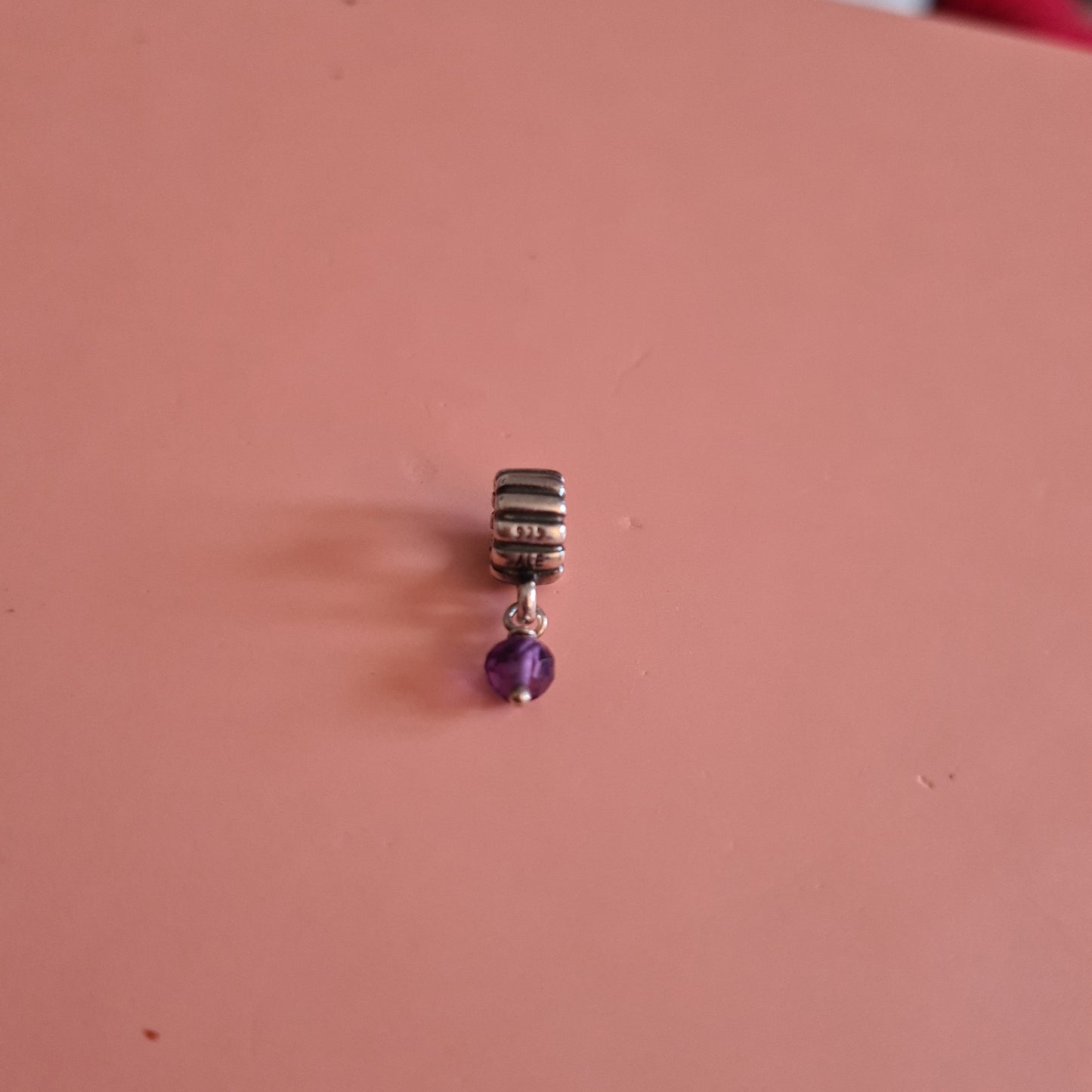 General Pandora Amythyst Purple February Birthstone Droplet Dangle Charm