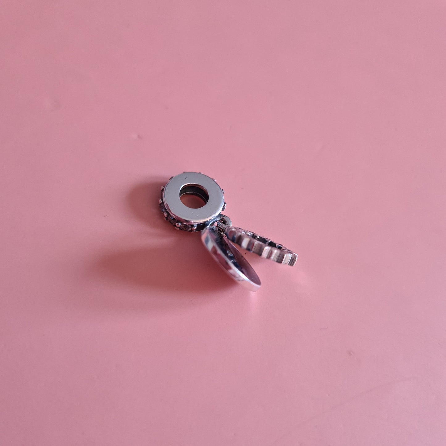 Genuine Pandora Pave Star and Night Sky Enamel Dangle Charm