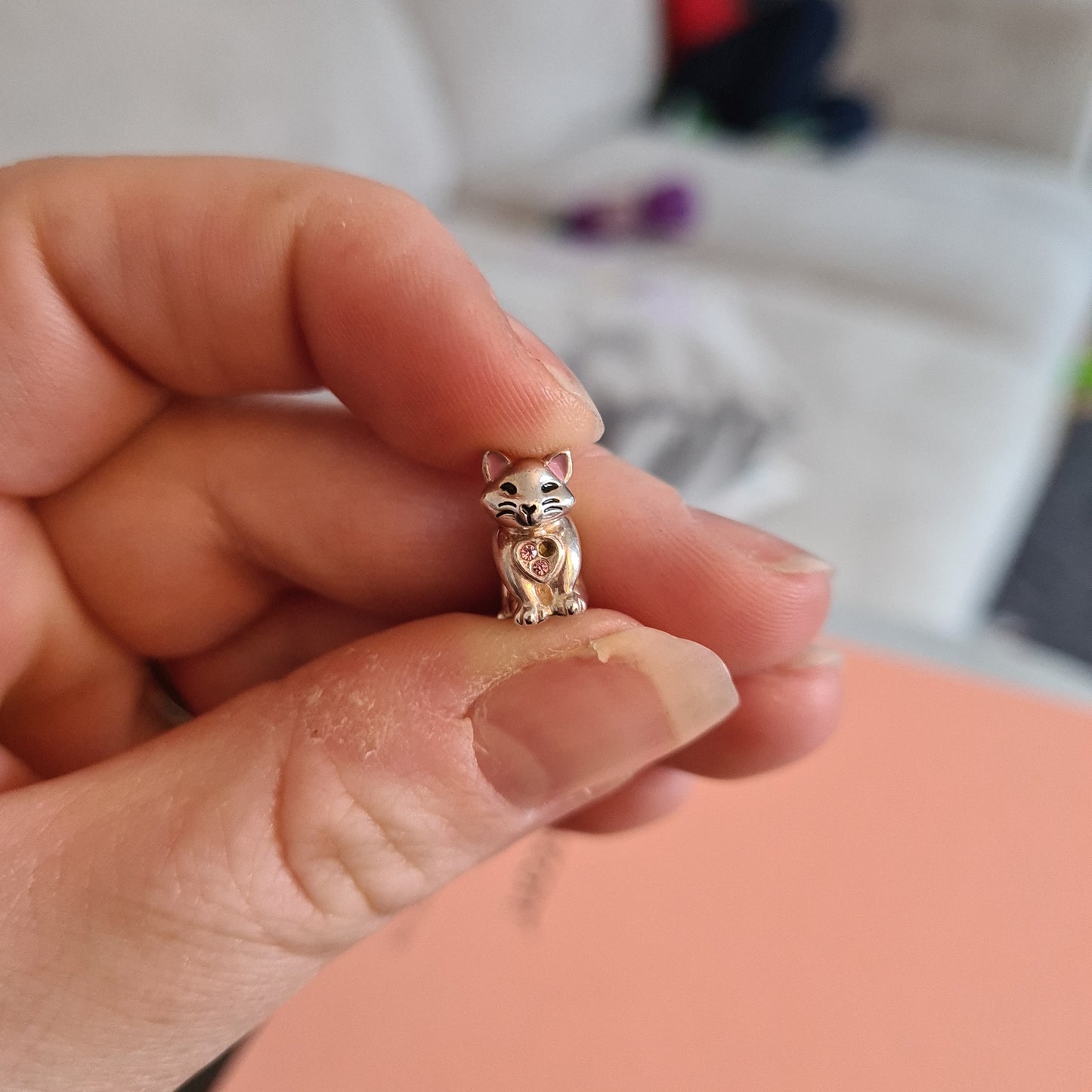 Genuine Chamilia Cat Kitten Animal Charm