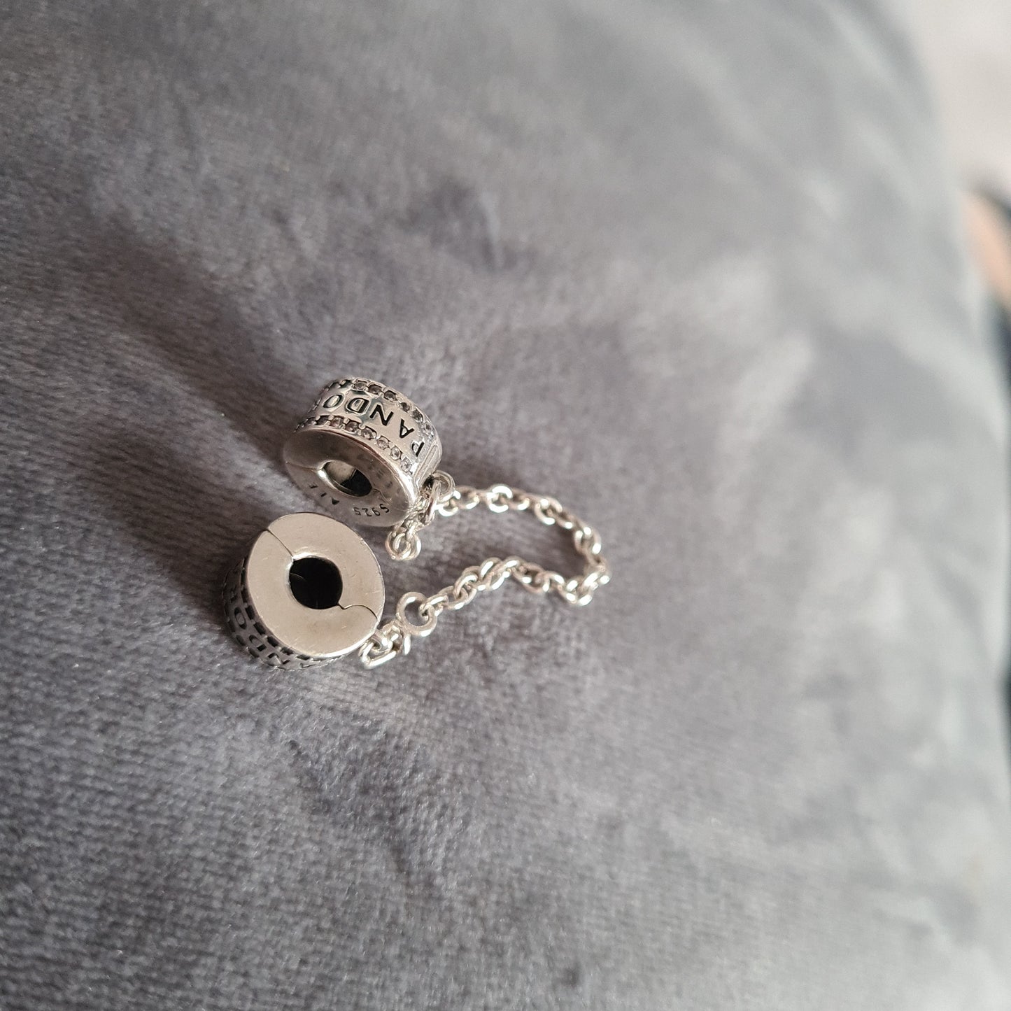 Genuine Pandora Silver Clip Safety Chain
