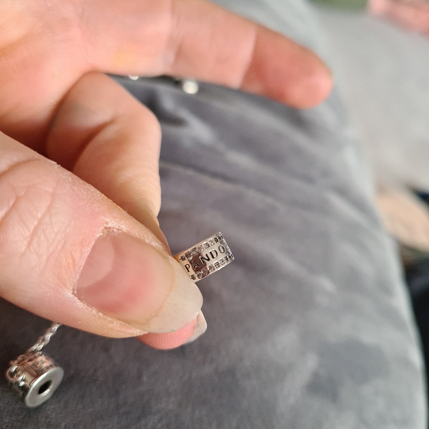 Genuine Pandora Silver Clip Safety Chain