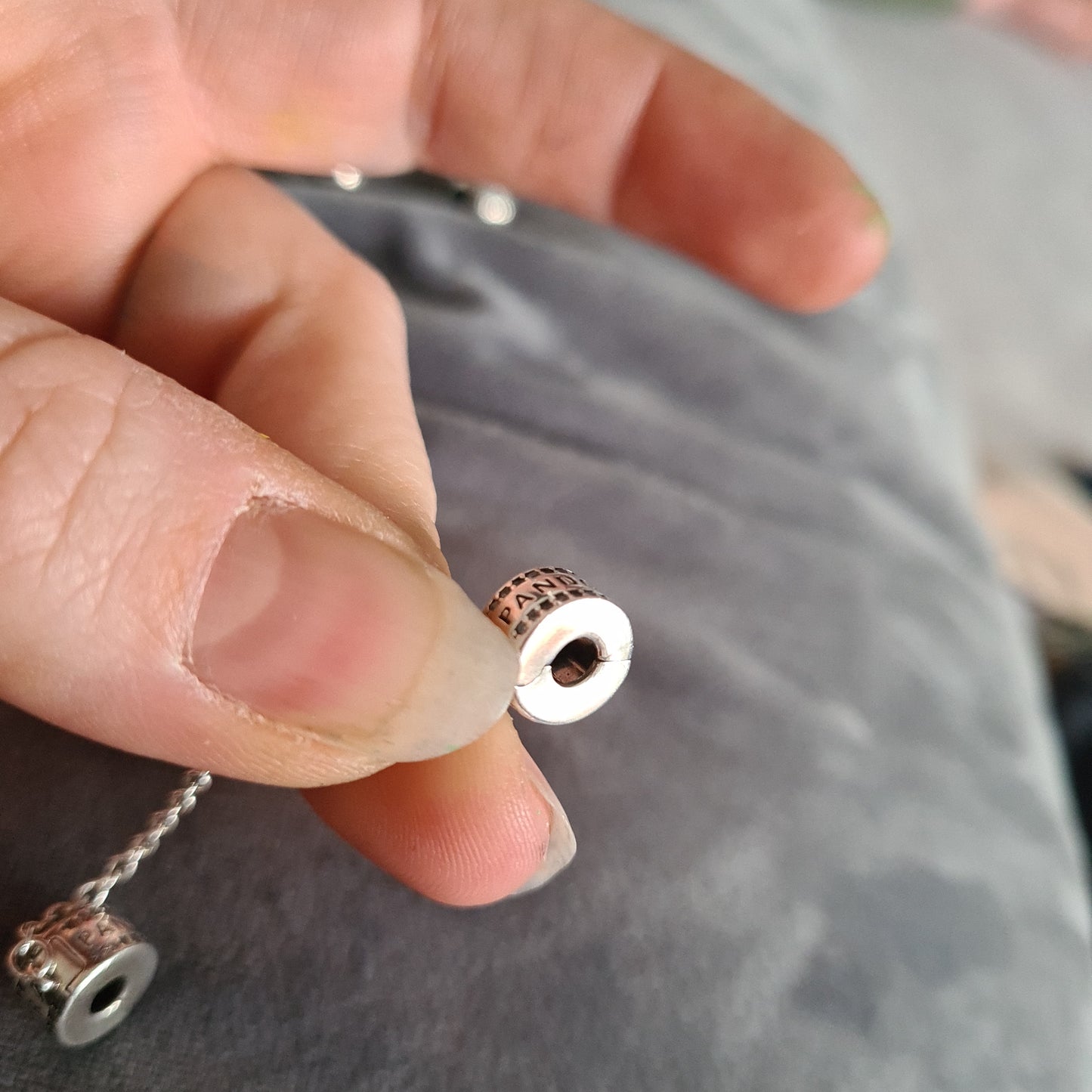 Genuine Pandora Silver Clip Safety Chain