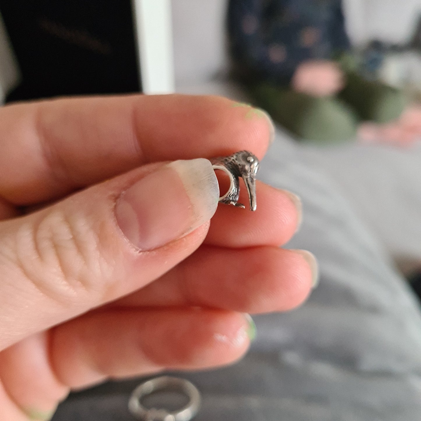 Silver New Zealand Kiwi Bird Charm