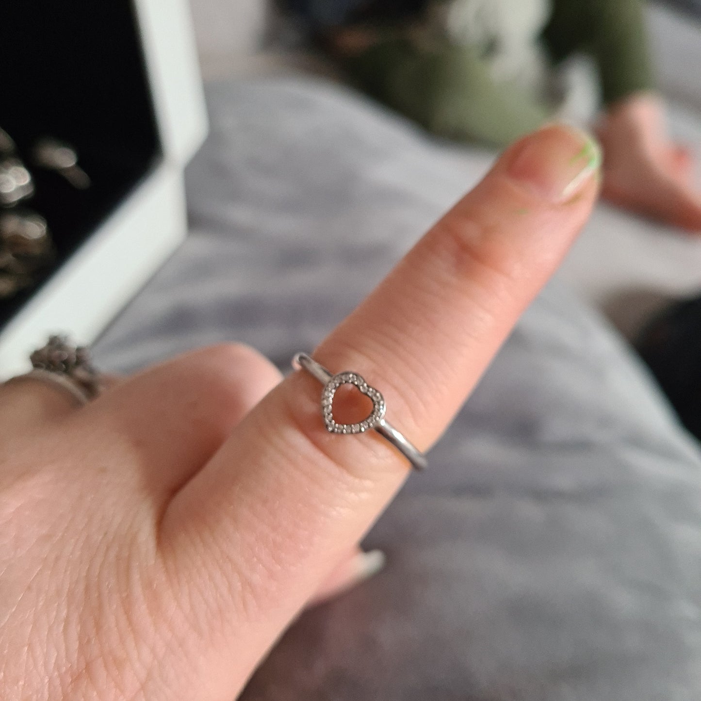 Genuine Pandora Puzzle Piece Pave Openwork Ring Size 60