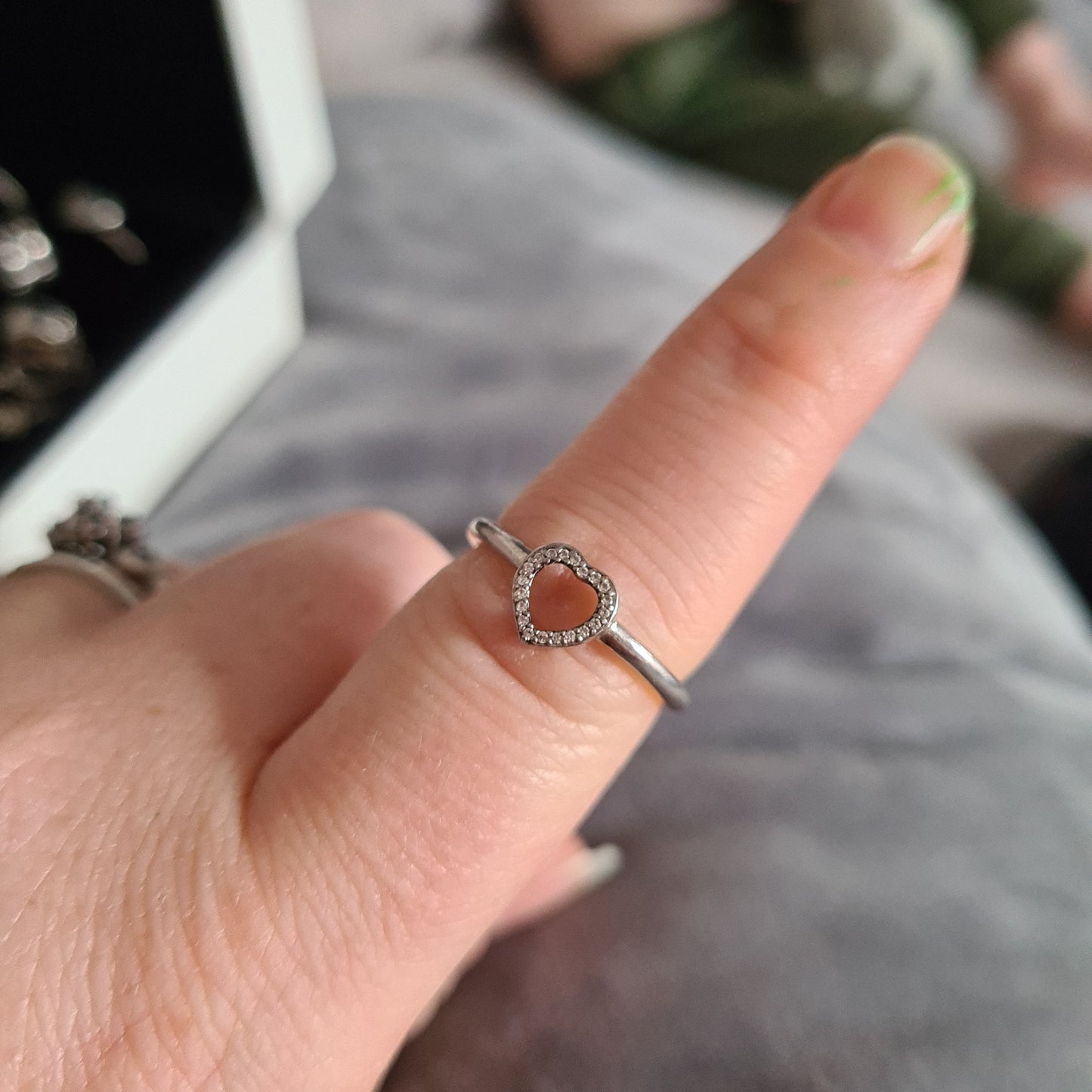 Genuine Pandora Puzzle Piece Pave Openwork Ring Size 60