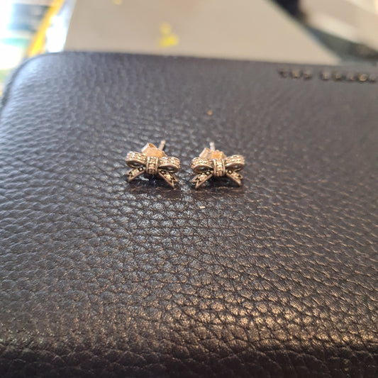 Genuine Pandora Pave Little bow Earrings Studs