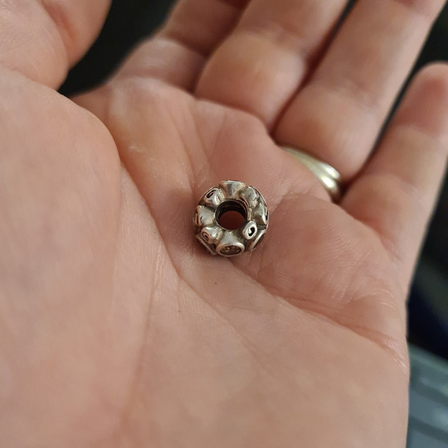 Genuine Pandora Path Charm Golden Brown CZ