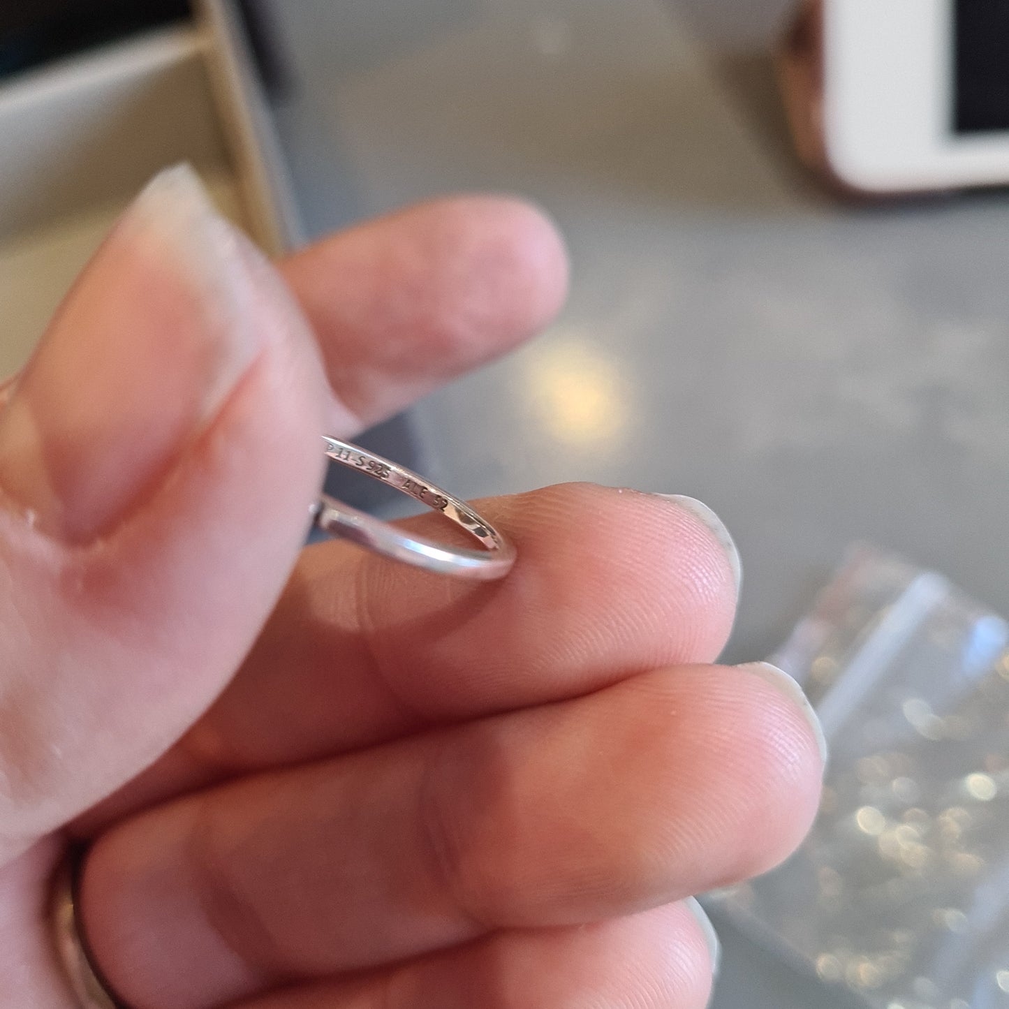 Genuine Pandora Beaded Wishbone Ring