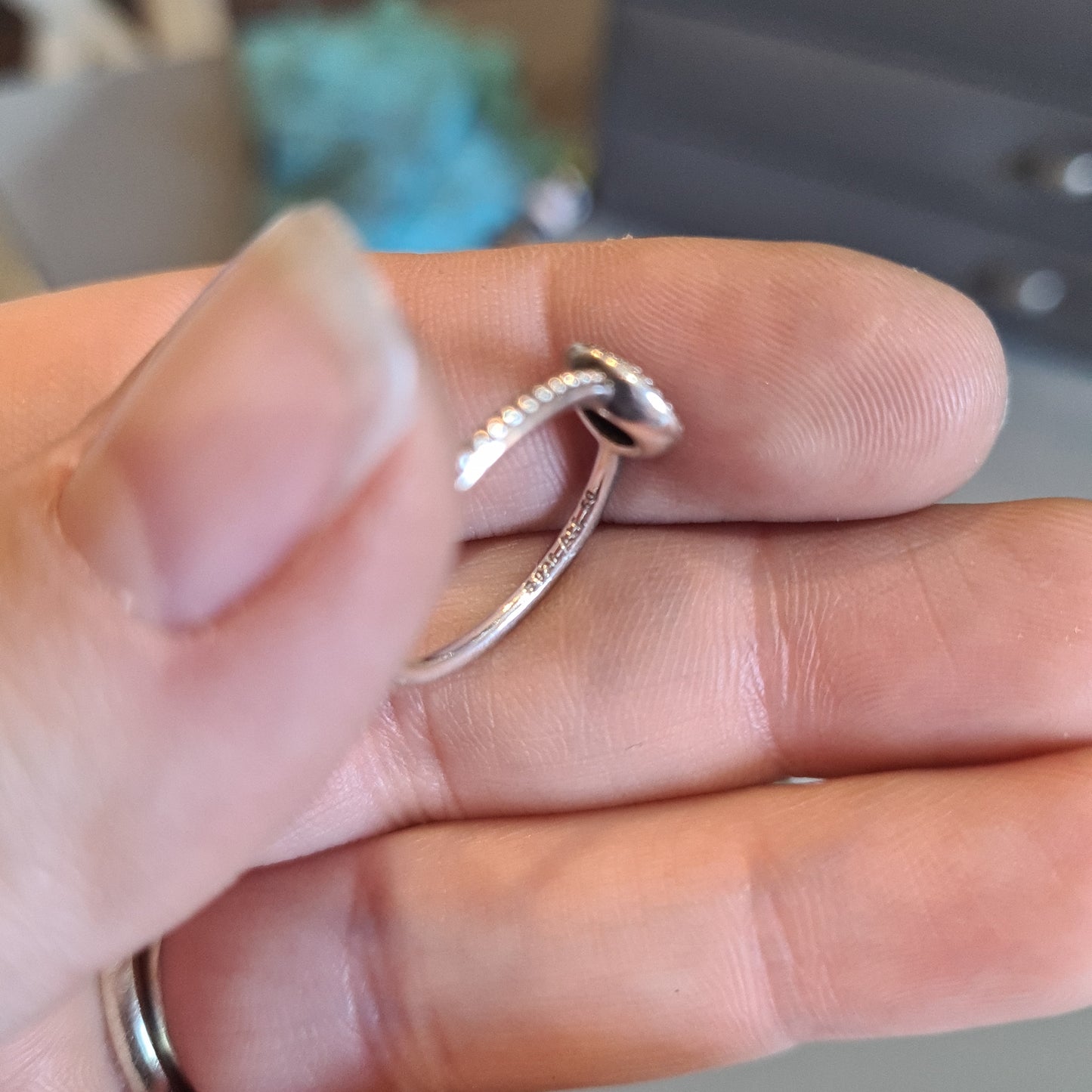 Genuine Pandora Pave Sparkle Circle Ring Size 56