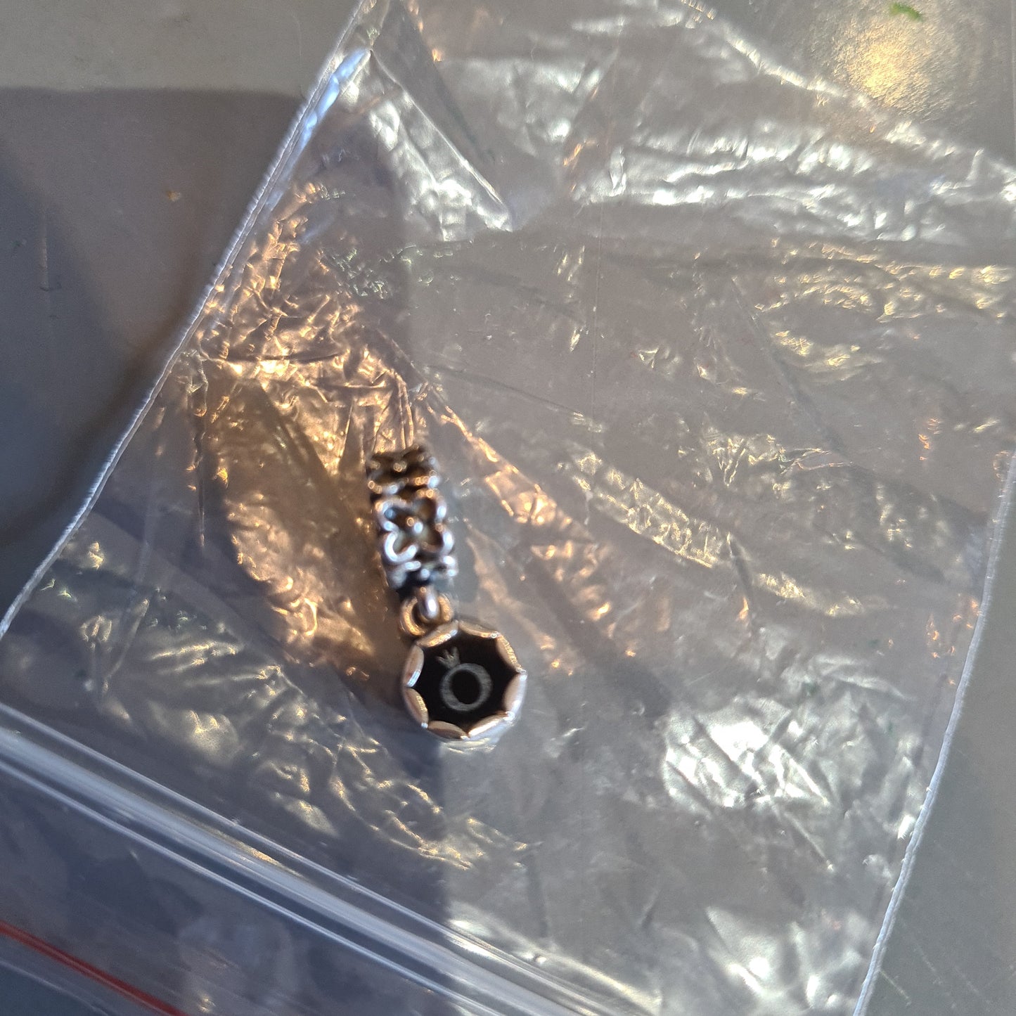 Genuine Pandora Cameo Virgo Zodiac Lady Dangle Flower Holder Charm