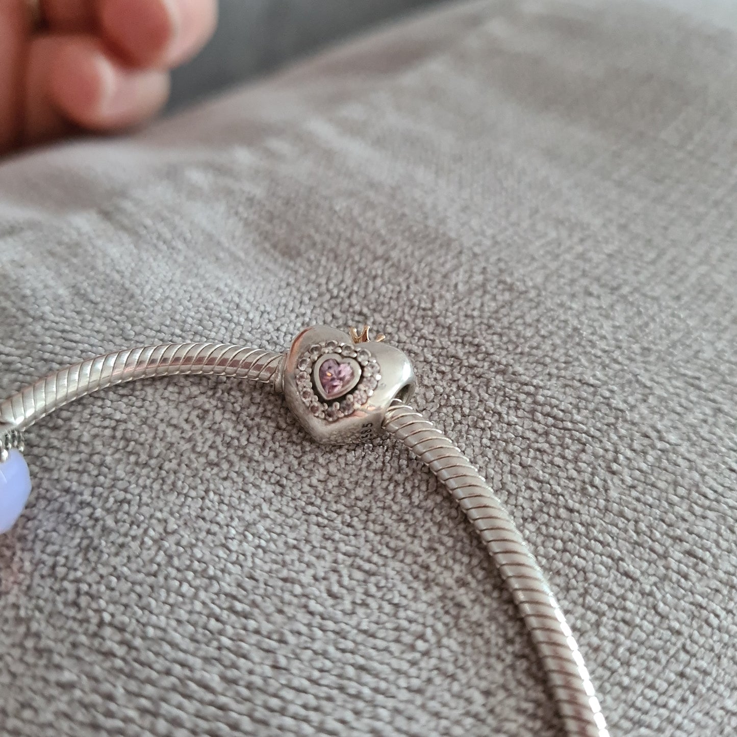 Genuine Pandora Two Tone Princess Heart with Gold crown