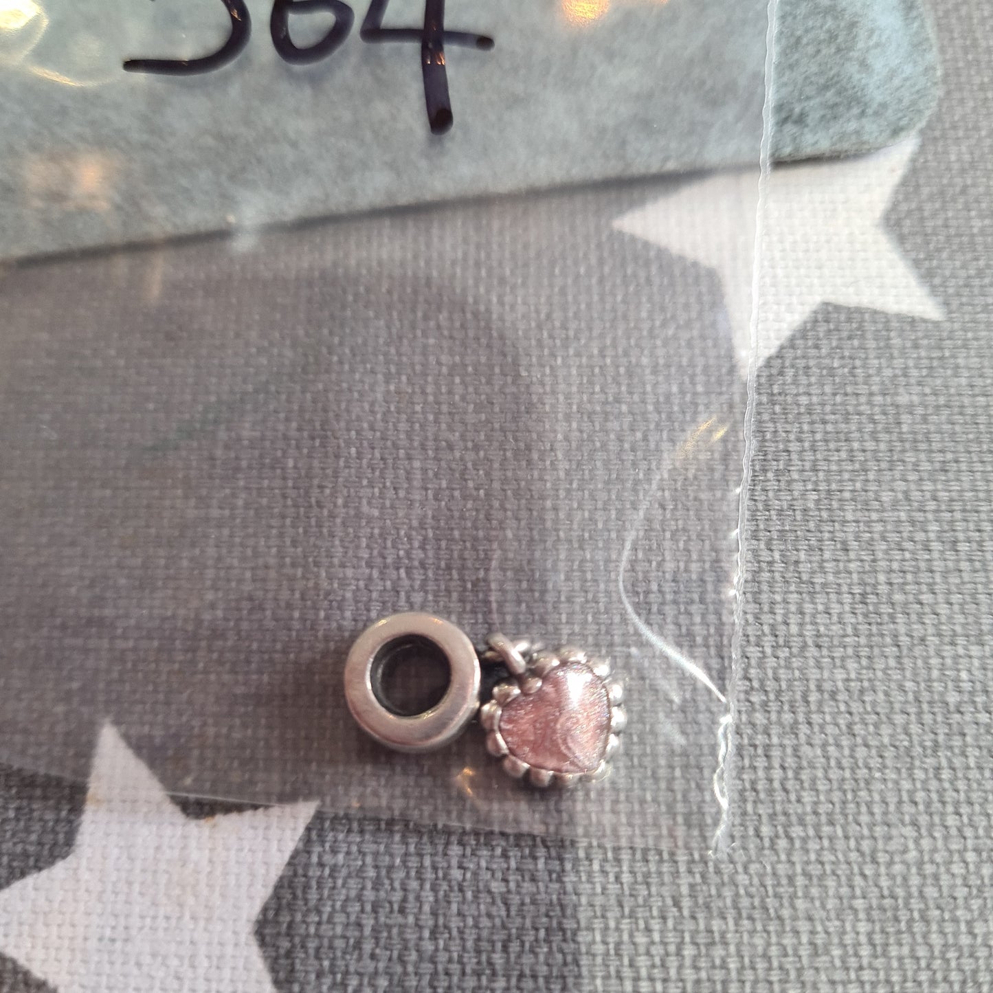 Genuine Pandora Red / Pink Heart Logo Enamel Dangle
