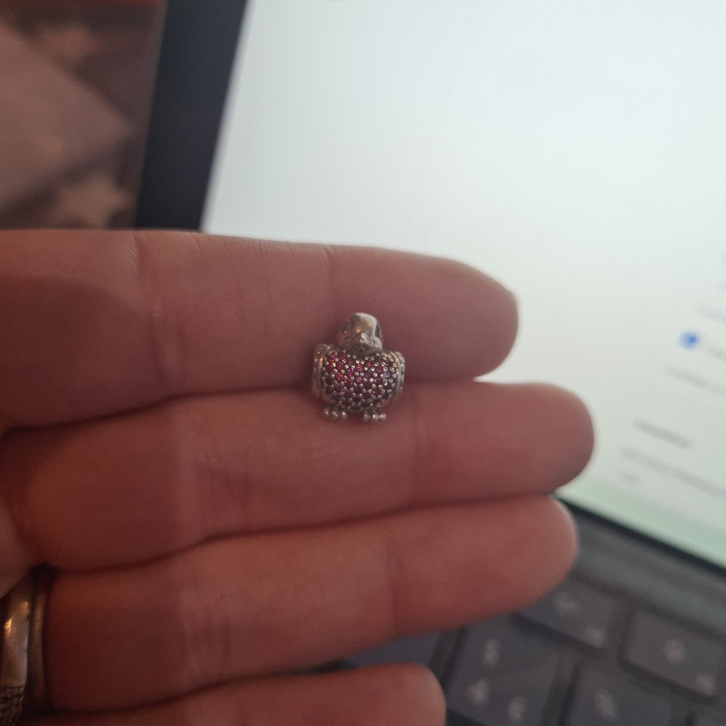 Genuine Pandora Robin Red Pave Bird Charm