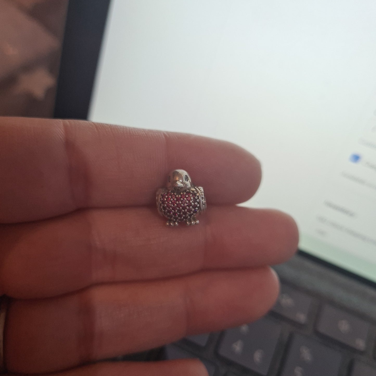 Genuine Pandora Robin Red Pave Bird Charm