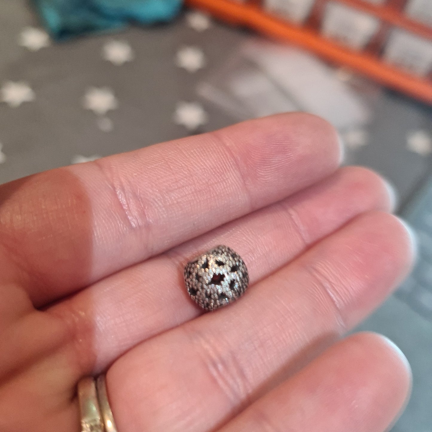 Genuine Pandora Pave Openwork Sparkle Clear Stone Charm