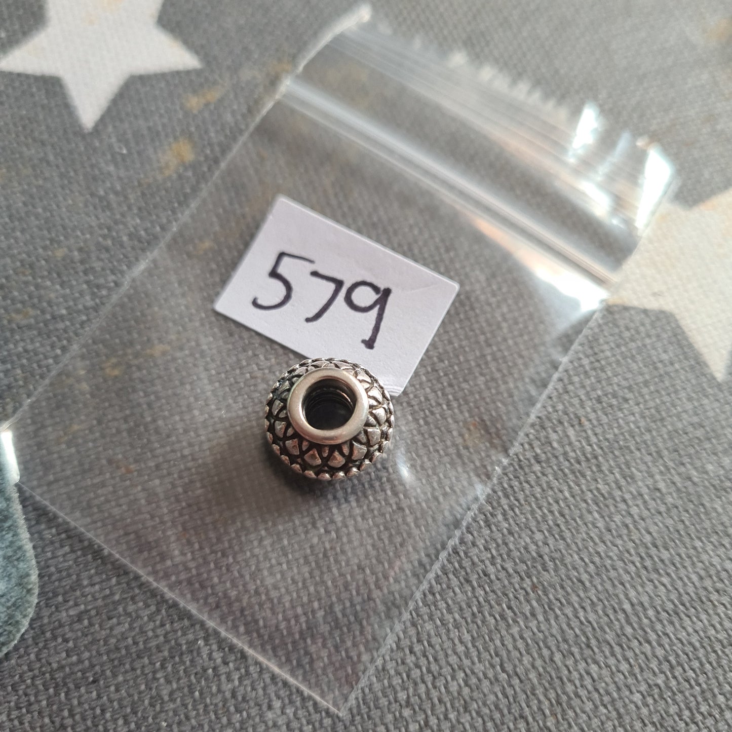 Genuine Pandora Retired Charm Dot and Chris-Cross Line Enchanted Charm SALE