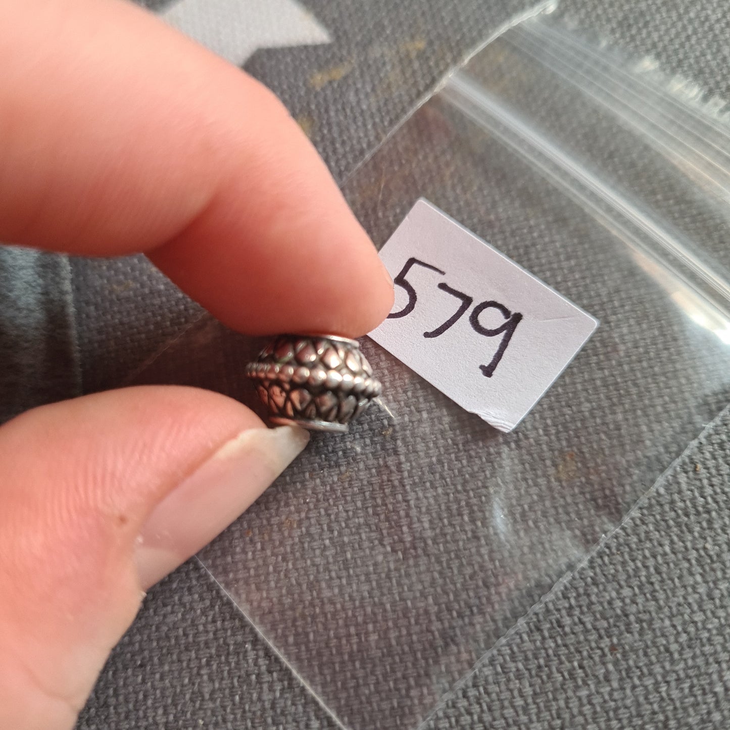 Genuine Pandora Retired Charm Dot and Chris-Cross Line Enchanted Charm SALE