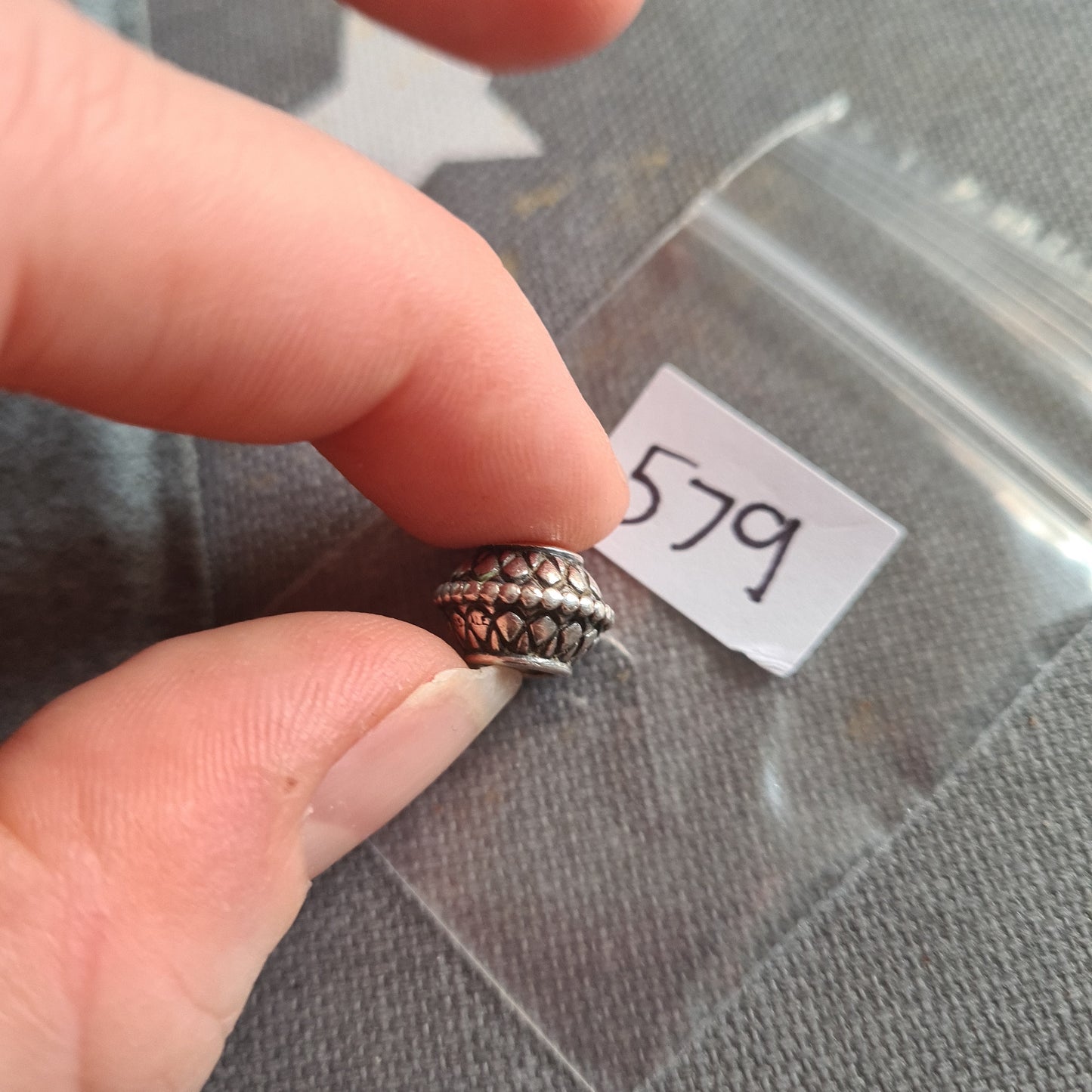 Genuine Pandora Retired Charm Dot and Chris-Cross Line Enchanted Charm SALE