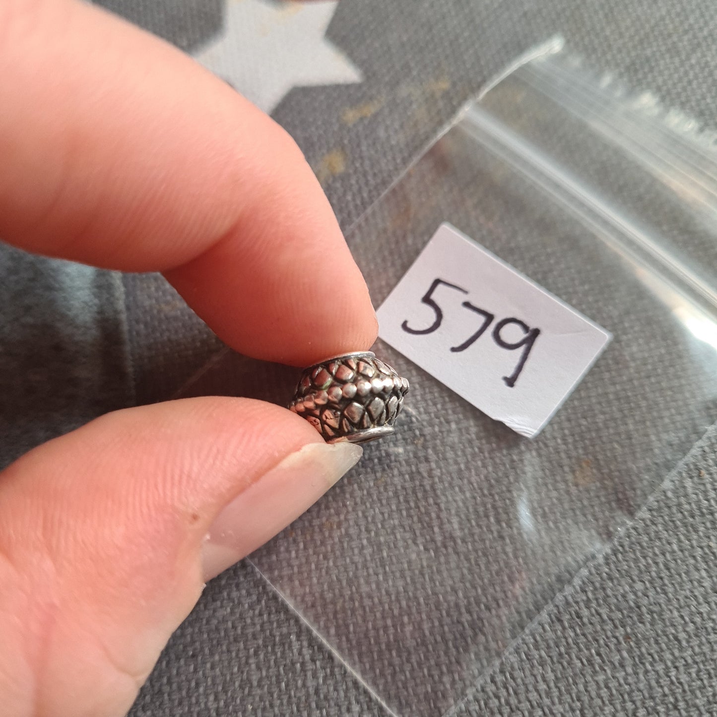 Genuine Pandora Retired Charm Dot and Chris-Cross Line Enchanted Charm SALE