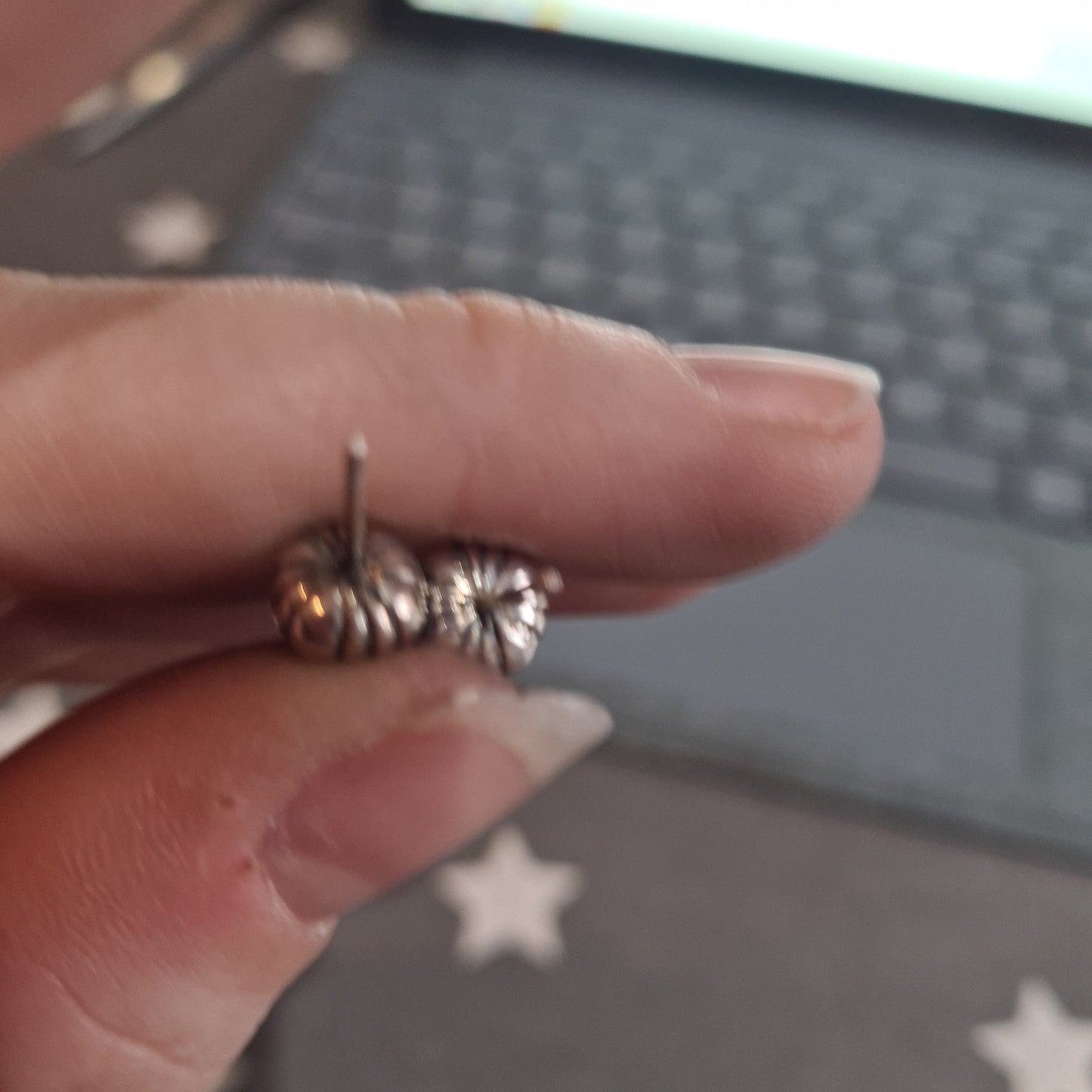 Genuine Pandora Red Garnet January Birthstone Earrings