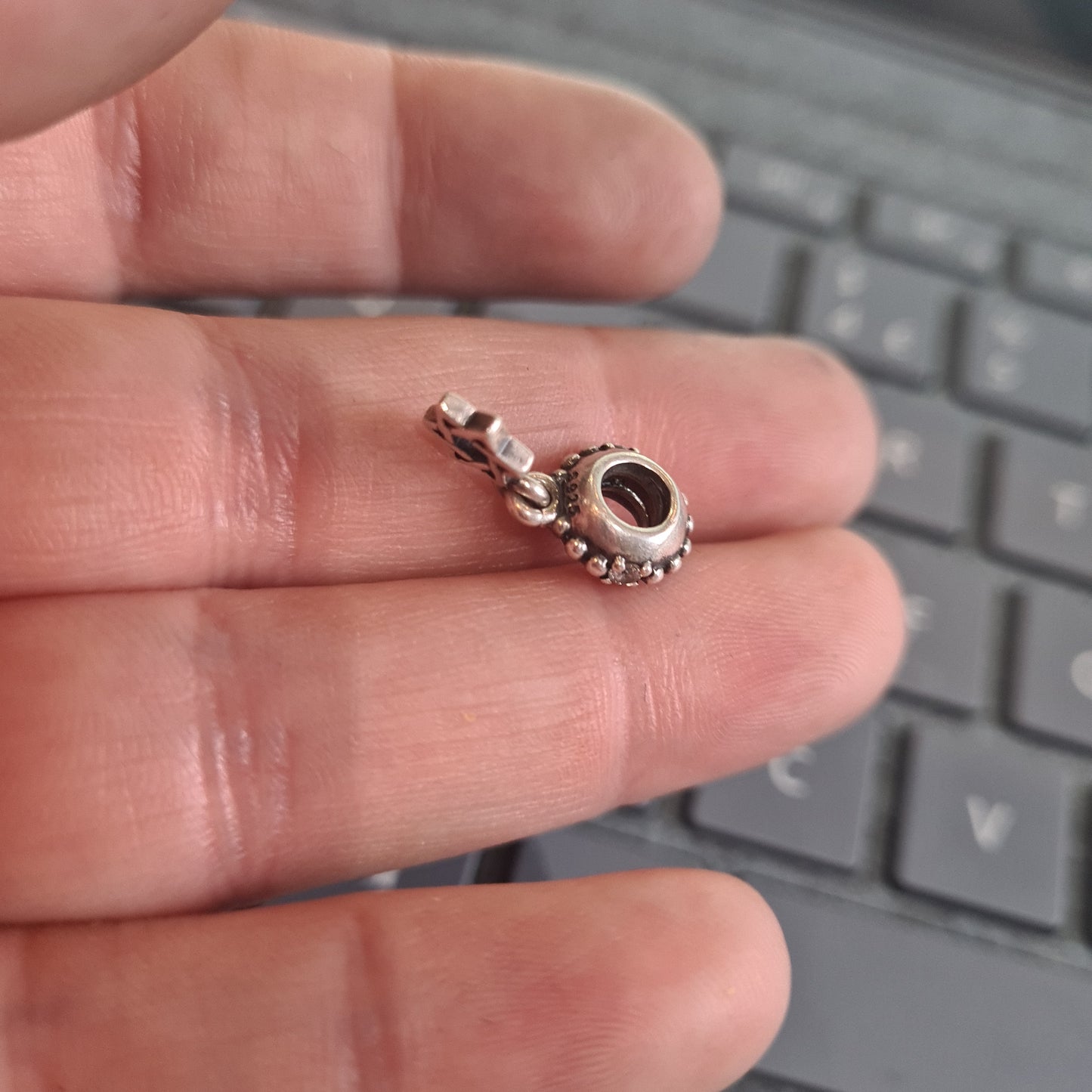 Genuine Pandora Star of David Silver Dangle