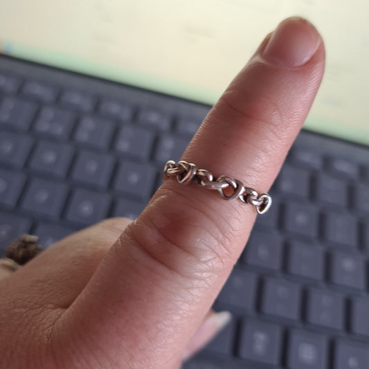 Genuine Pandora Heart Openwork Knotted Band Size.. Ring