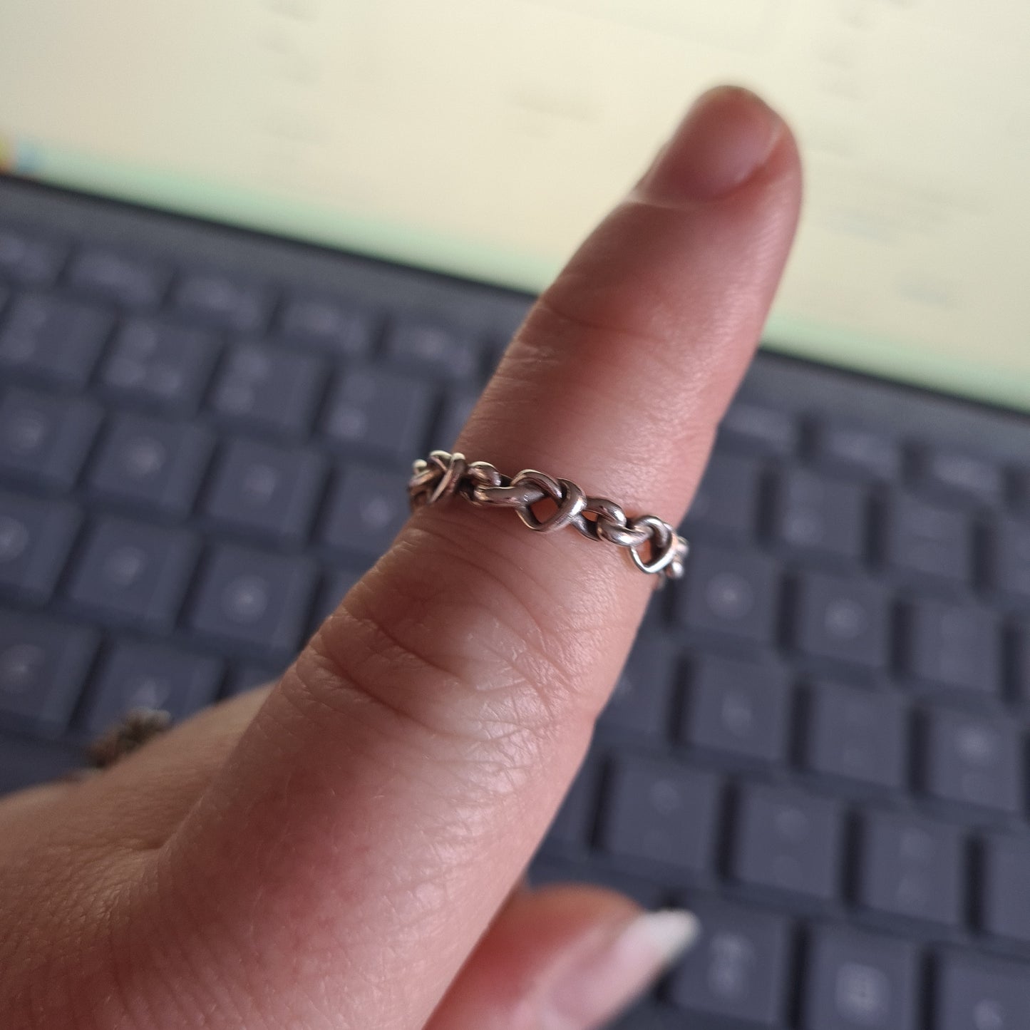 Genuine Pandora Heart Openwork Knotted Band Size 50 Ring