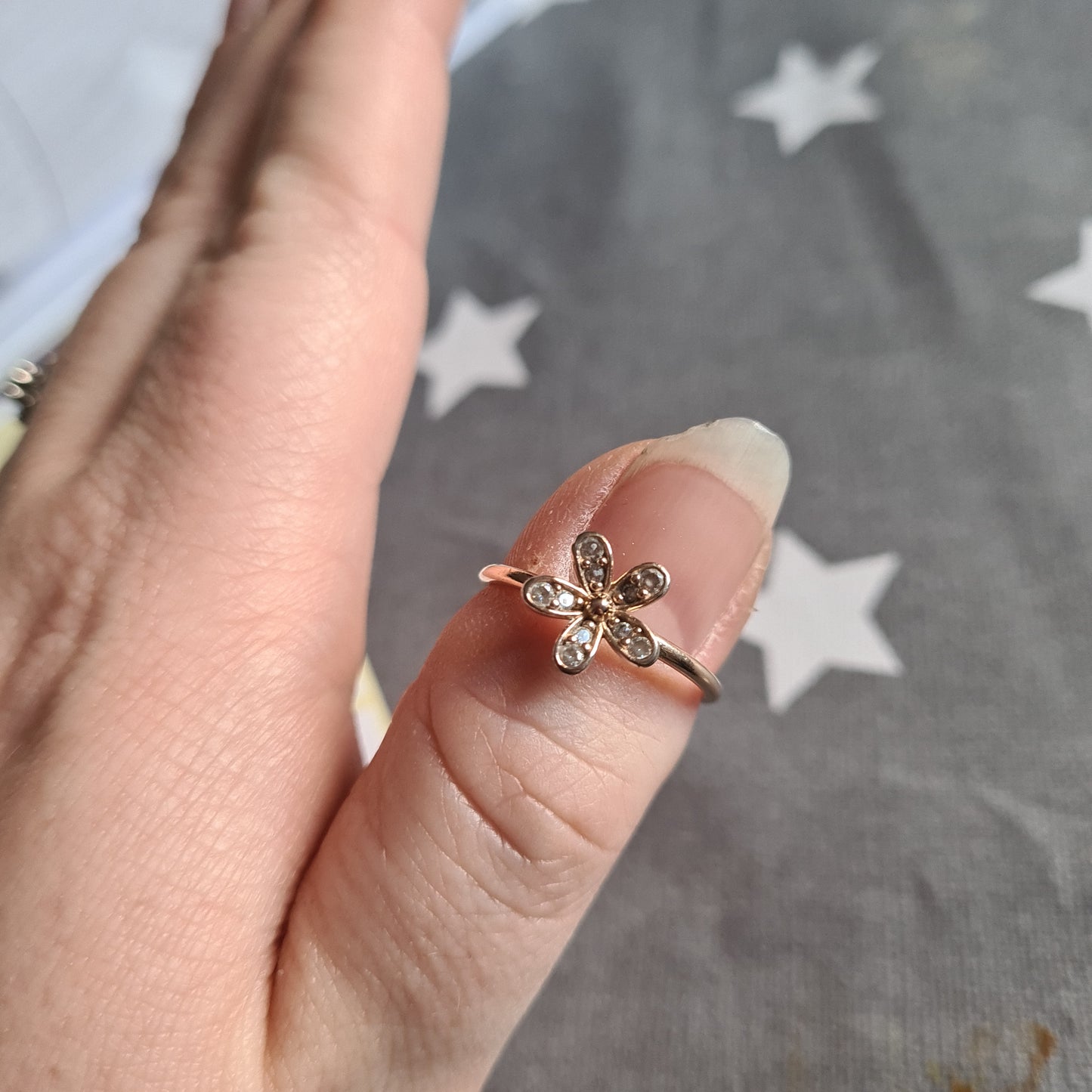 Genuine Pandora Rose Gold Pave Daisy Ring Size 54
