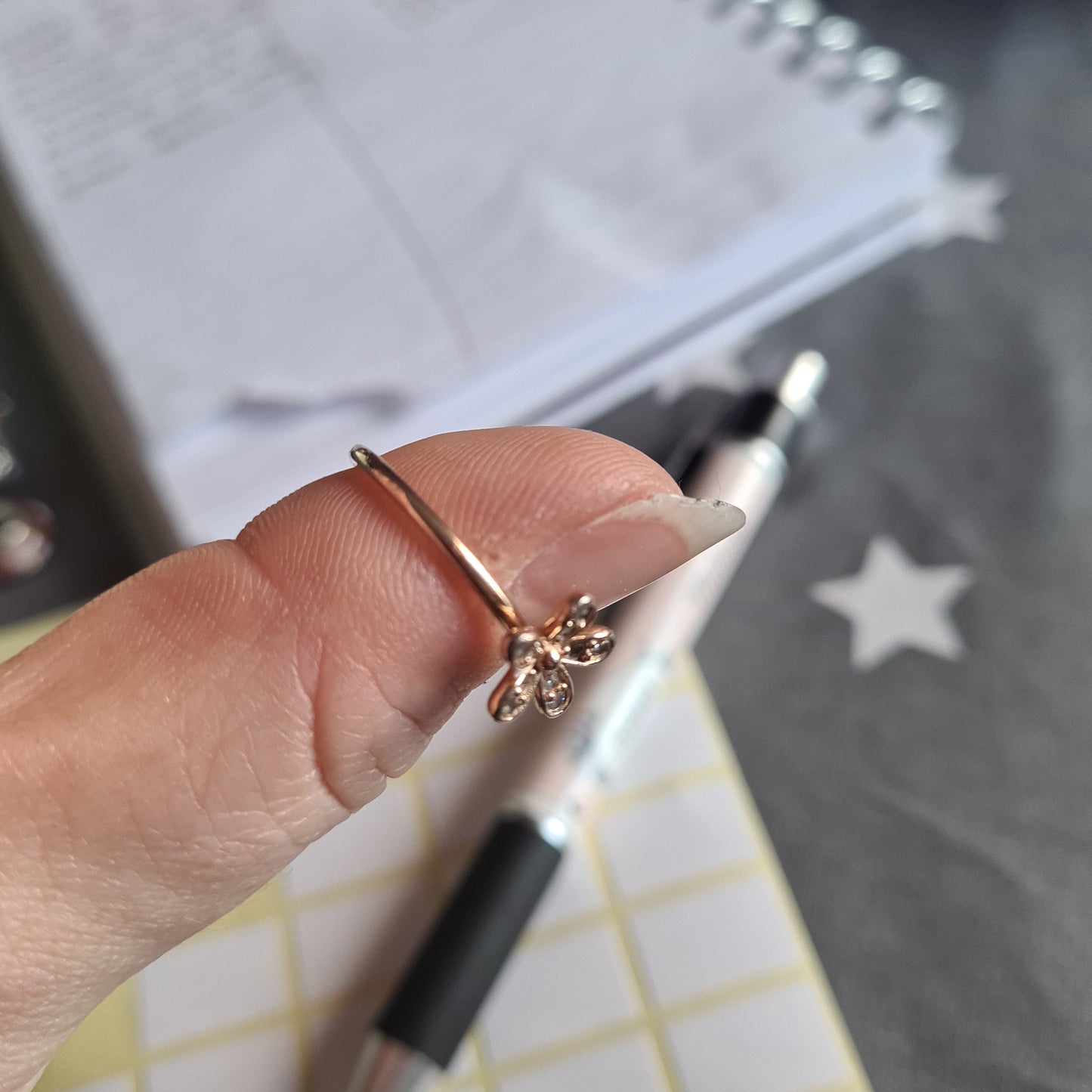 Genuine Pandora Rose Gold Pave Daisy Ring Size 54