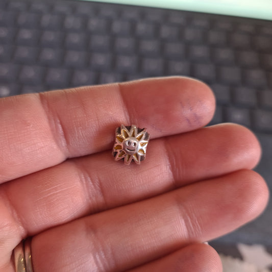 Genuine Pandora Yellow Sunshine Smiley Sun Enamel Charm