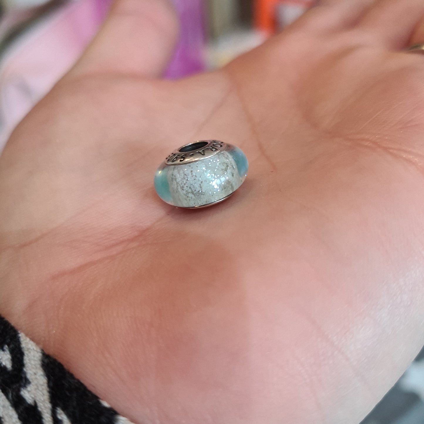 Genuine Pandora Disney Princess Murano Elsa Light Blue Frozen