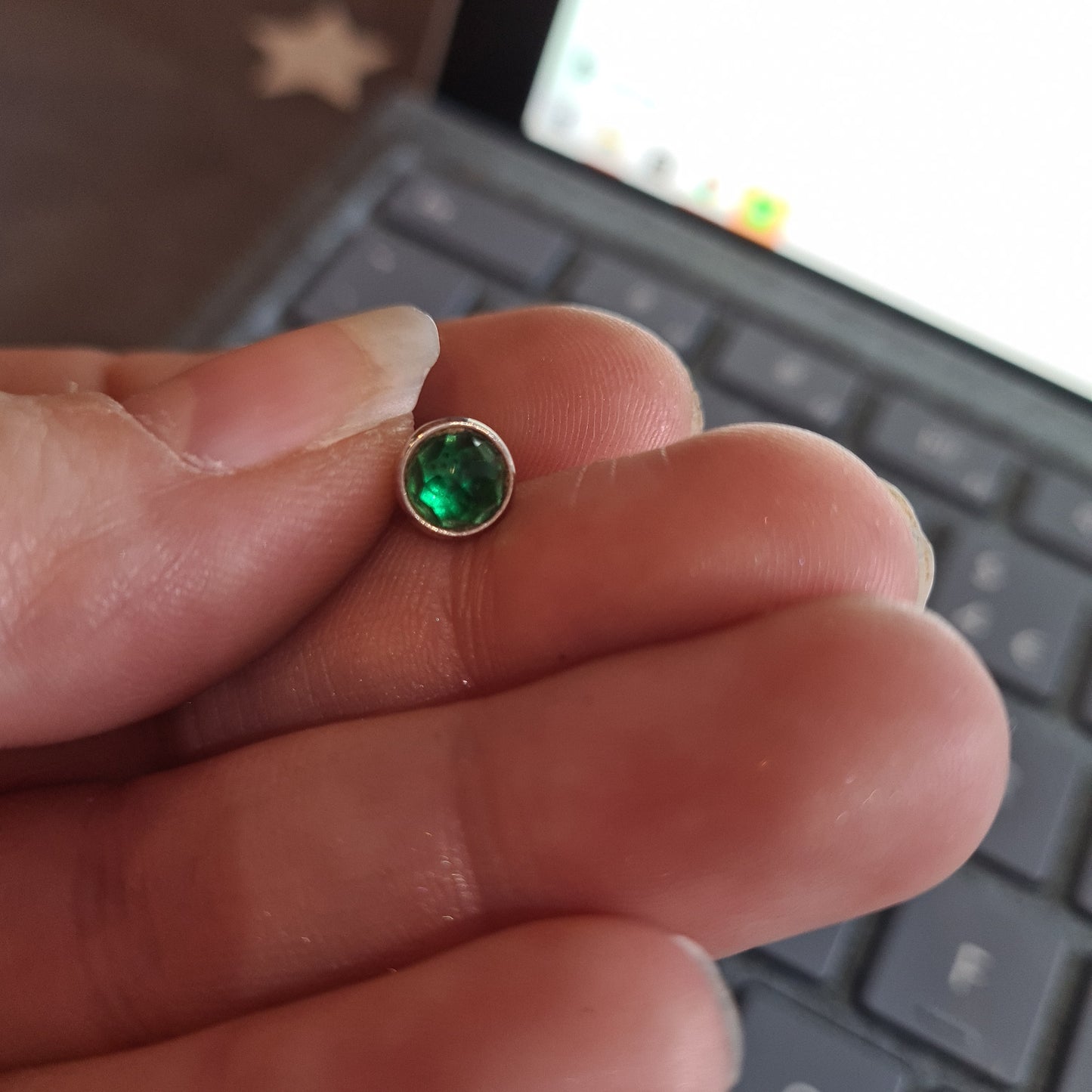 Genuine Pandora May Green New Style Birthstone Earrings