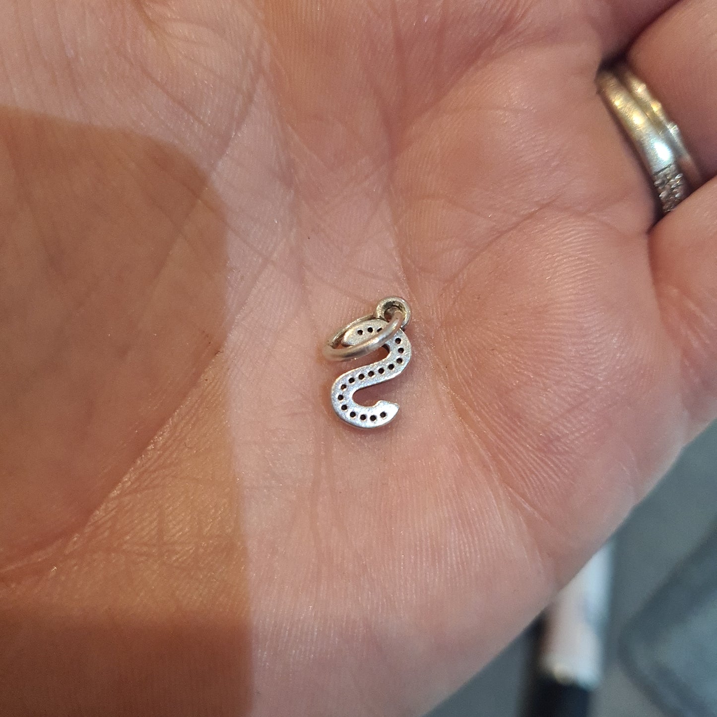 Genuine Pandora Letter S Pave Dangle Charm