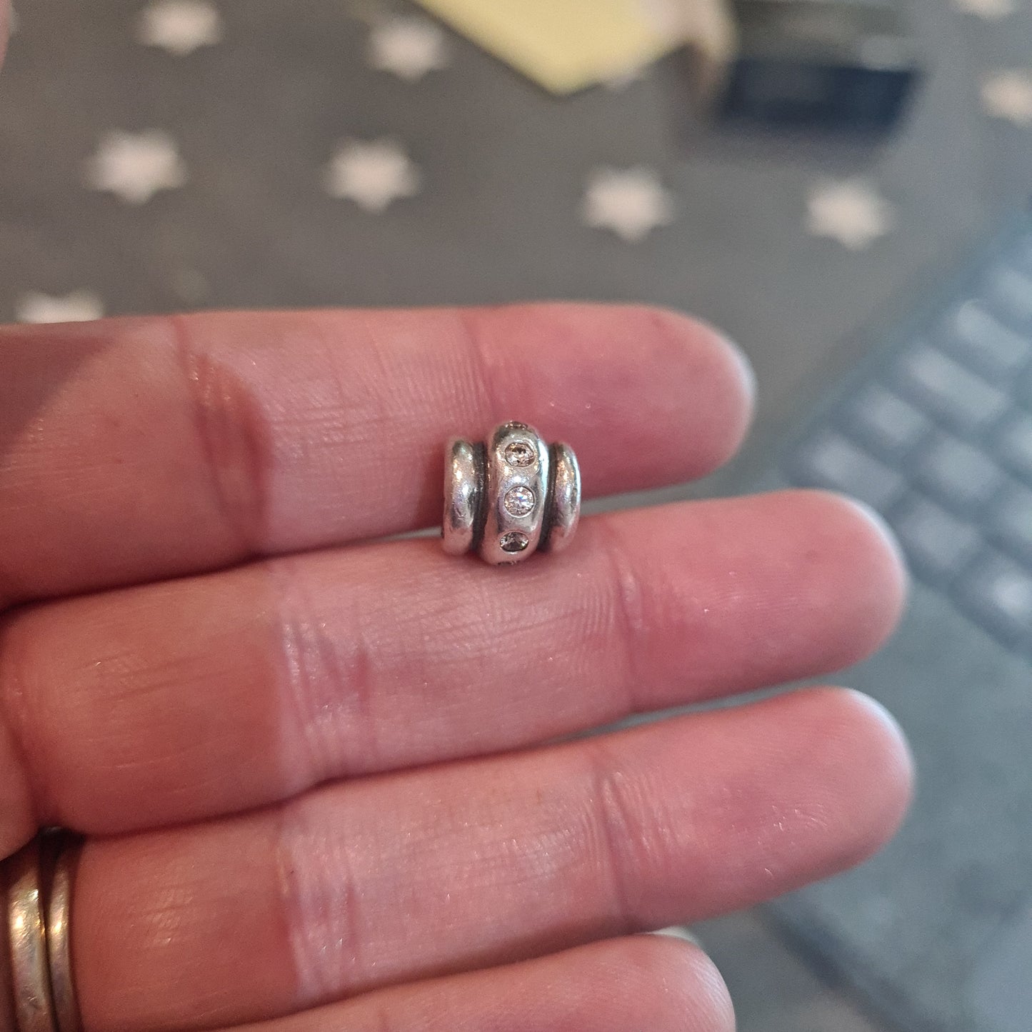 Genuine Pandora Joined By Love Knot Champagne with CZ Pave Charm