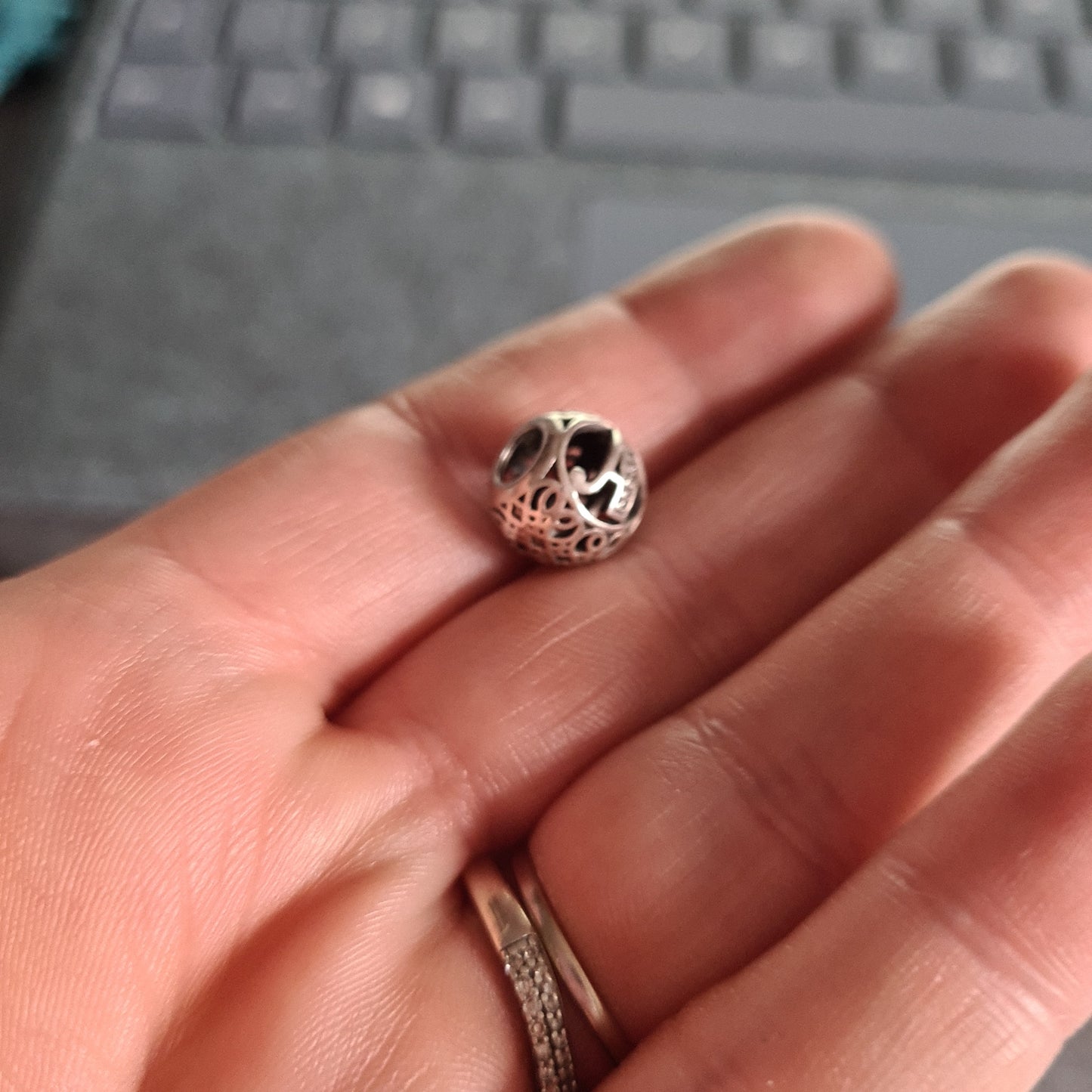 Genuine Pandora Letter Vintage A Pave Charm