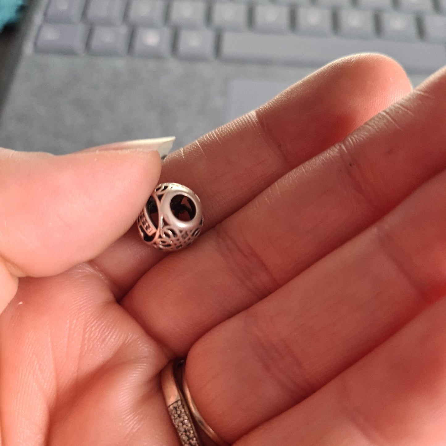 Genuine Pandora Letter Vintage A Pave Charm