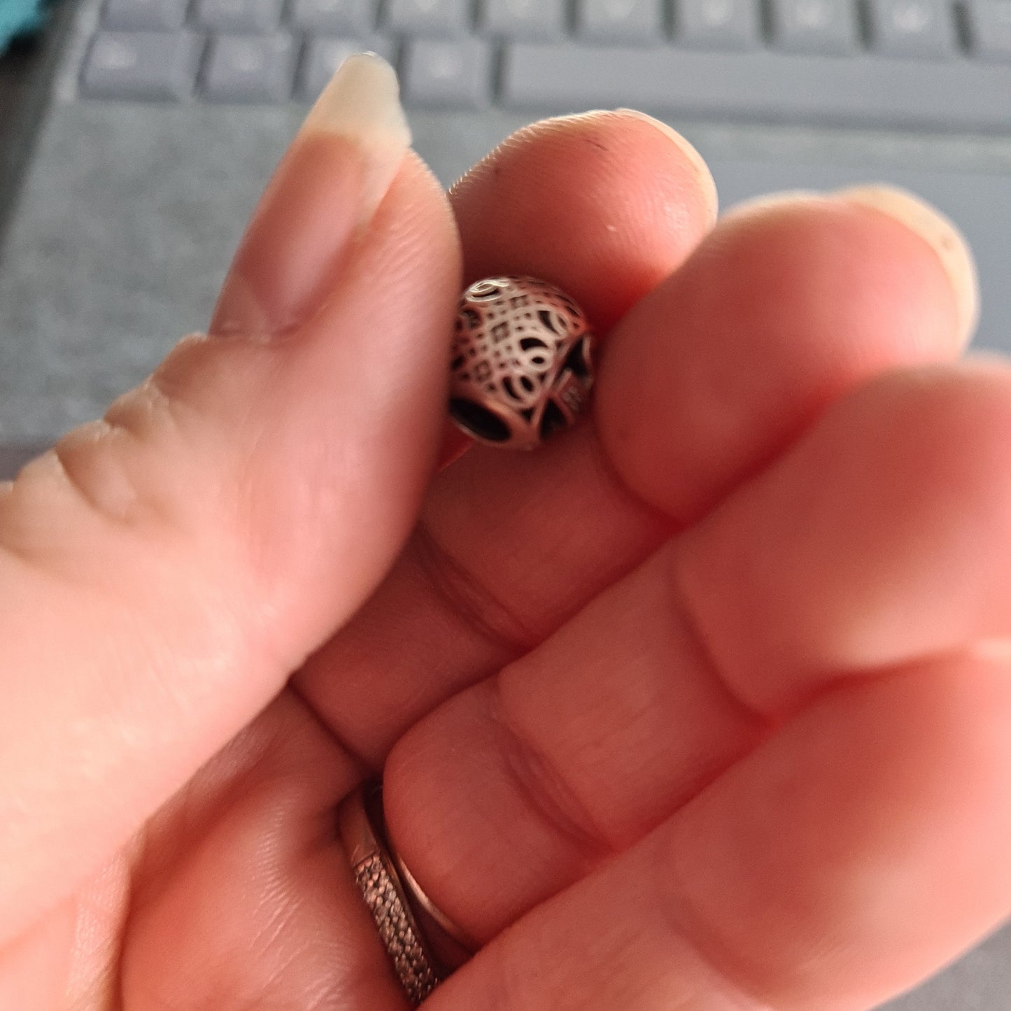 Genuine Pandora Letter Vintage A Pave Charm