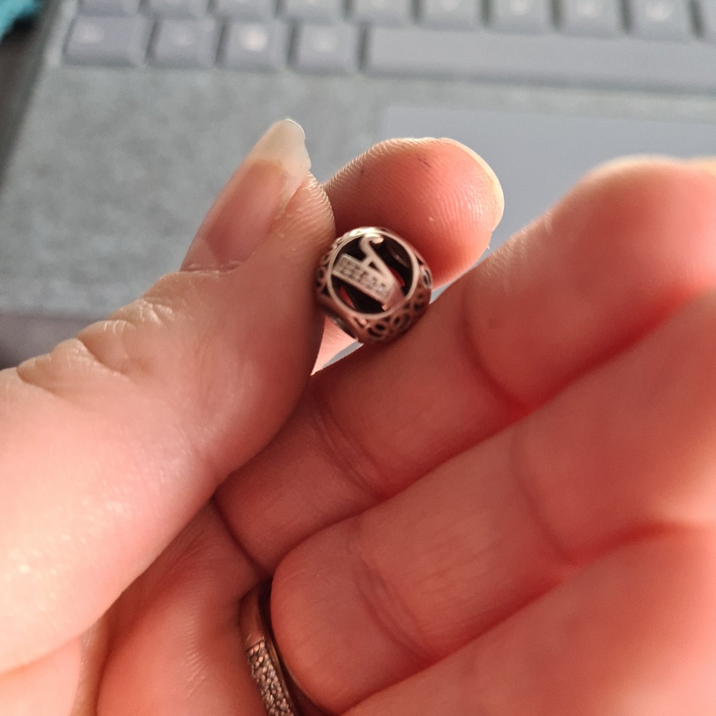 Genuine Pandora Letter Vintage A Pave Charm