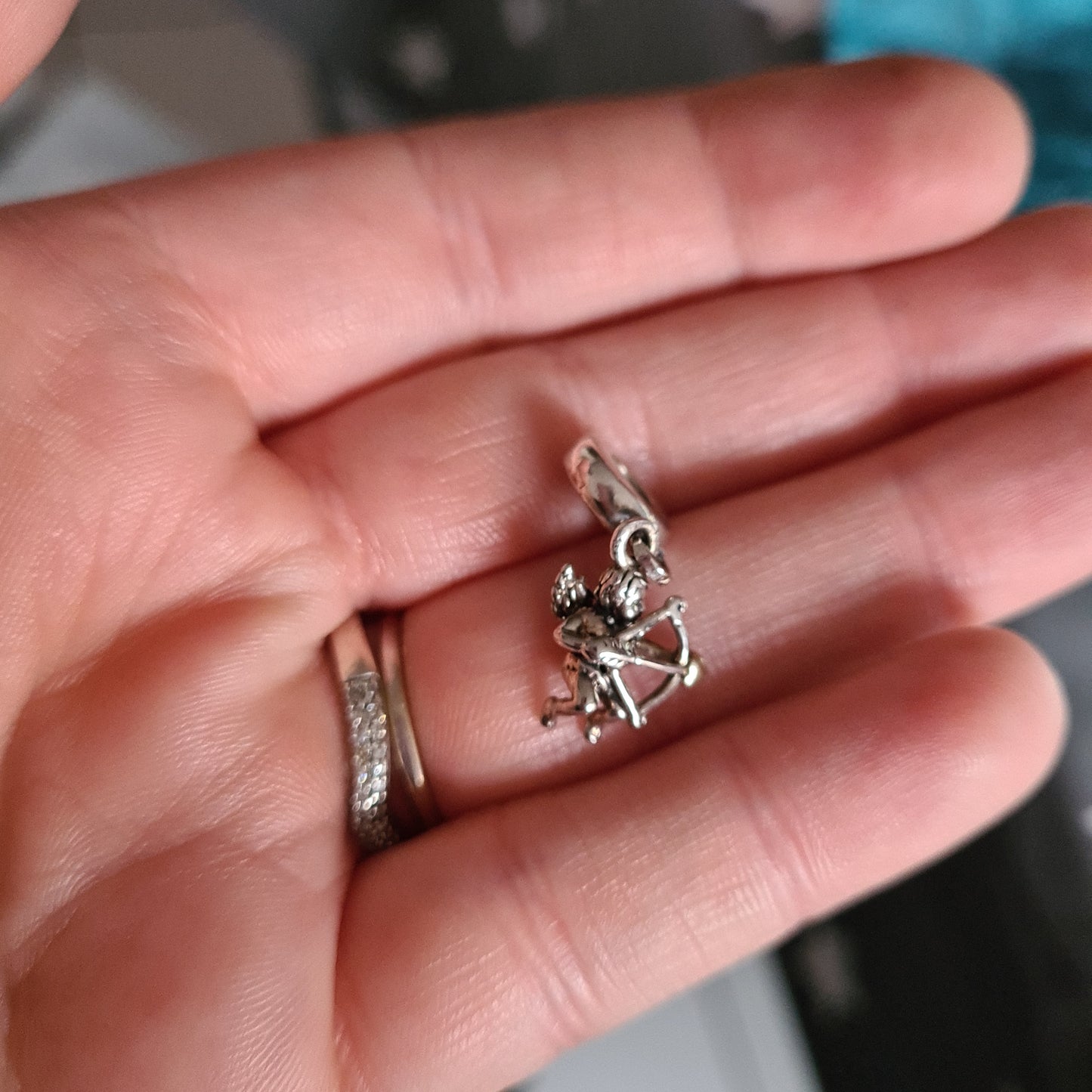 Genuine Pandora Two Tone Cupid Dangle Charm