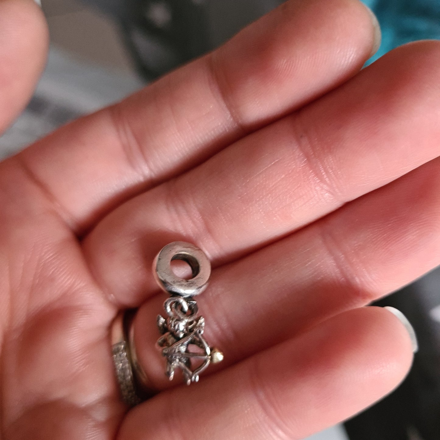 Genuine Pandora Two Tone Cupid Dangle Charm