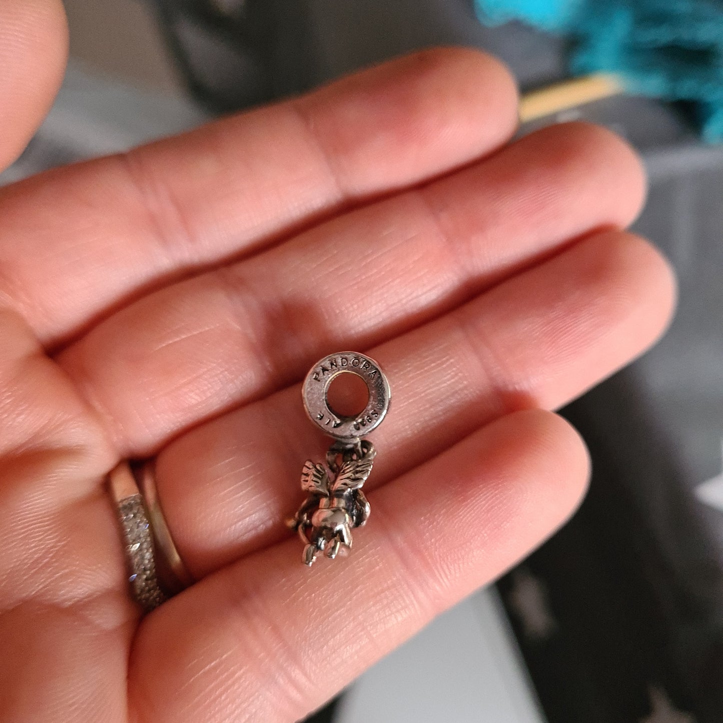 Genuine Pandora Two Tone Cupid Dangle Charm