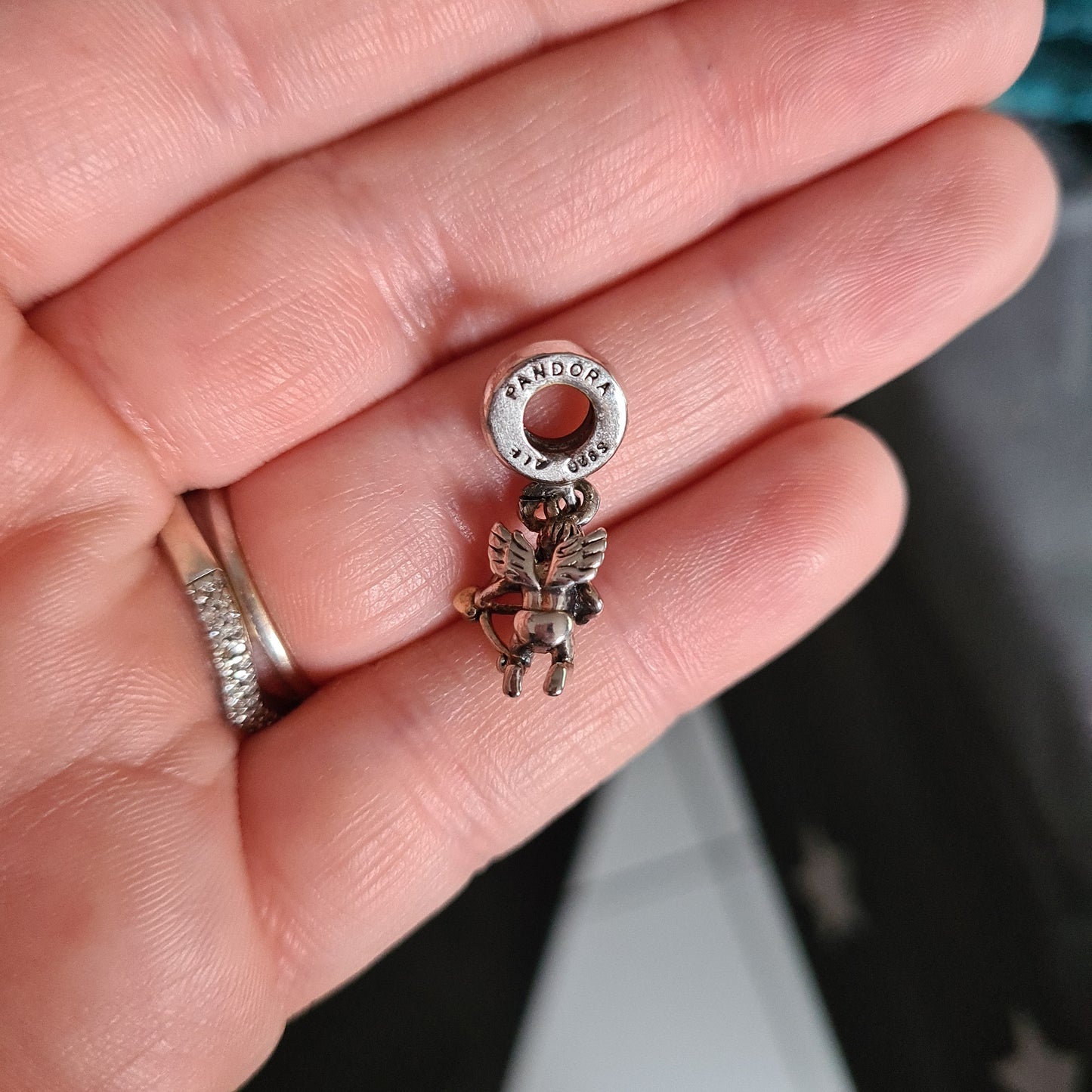 Genuine Pandora Two Tone Cupid Dangle Charm