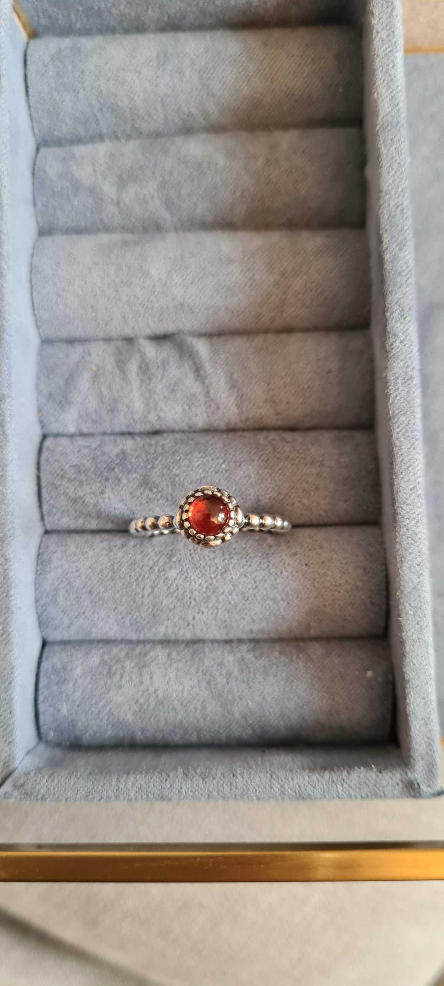 Genuine Pandora January Birthstone Ring Old Style Size 56