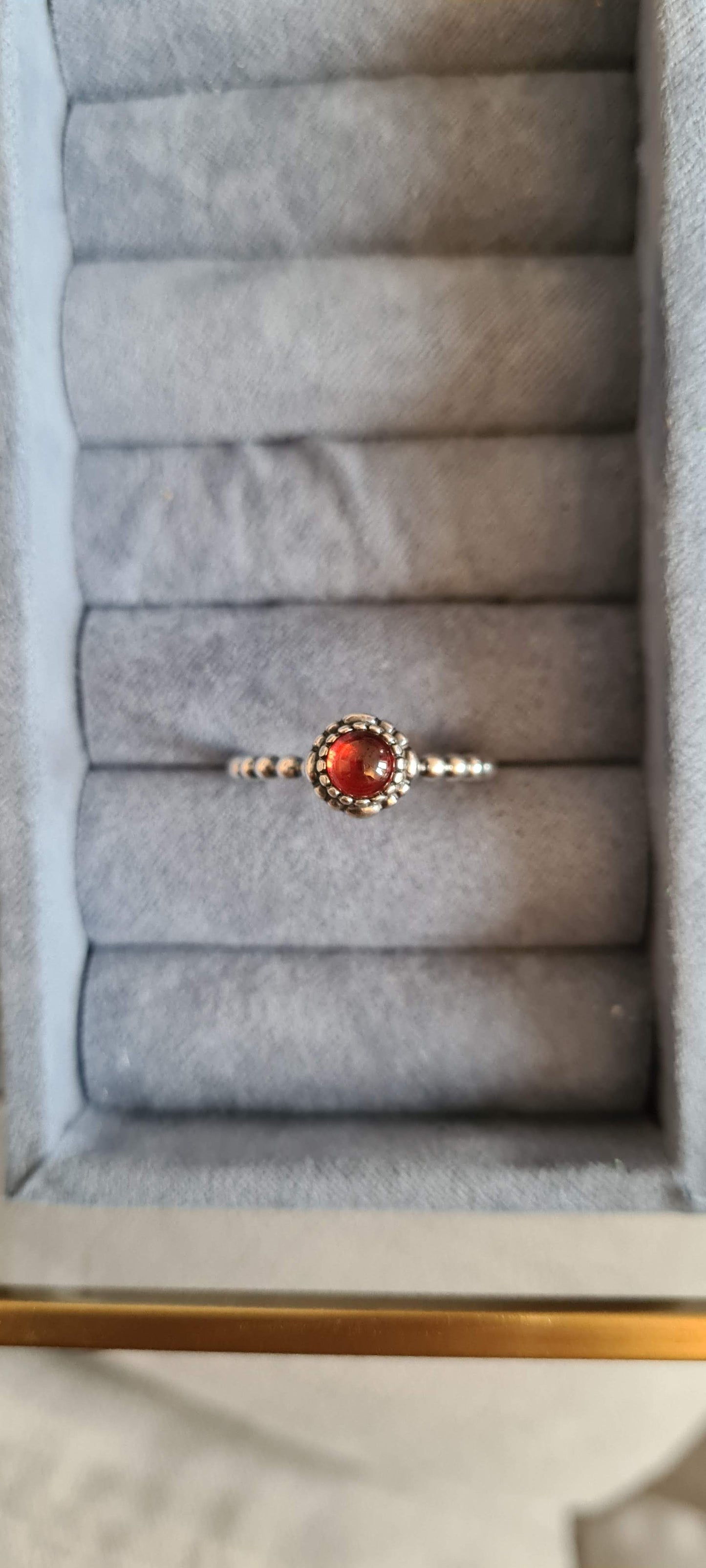 Genuine Pandora January Birthstone Ring Old Style Size 56