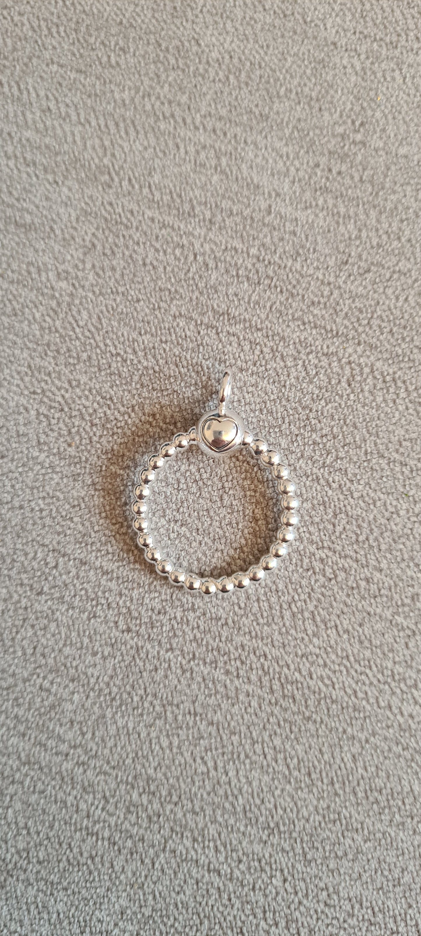Genuine Pandora Beaded O Ring Pendant Necklace Charm Large
