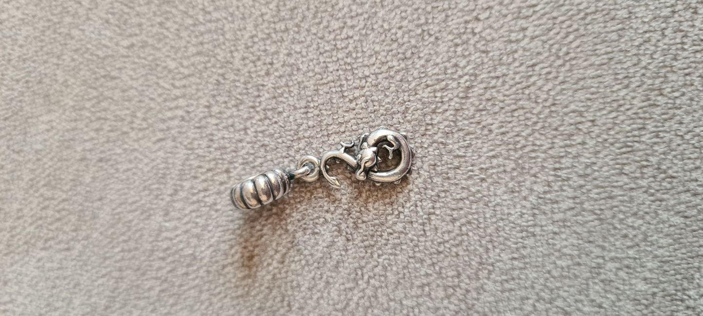 Genuine Pandora Dragon Dangle Charm Horoscope Rare