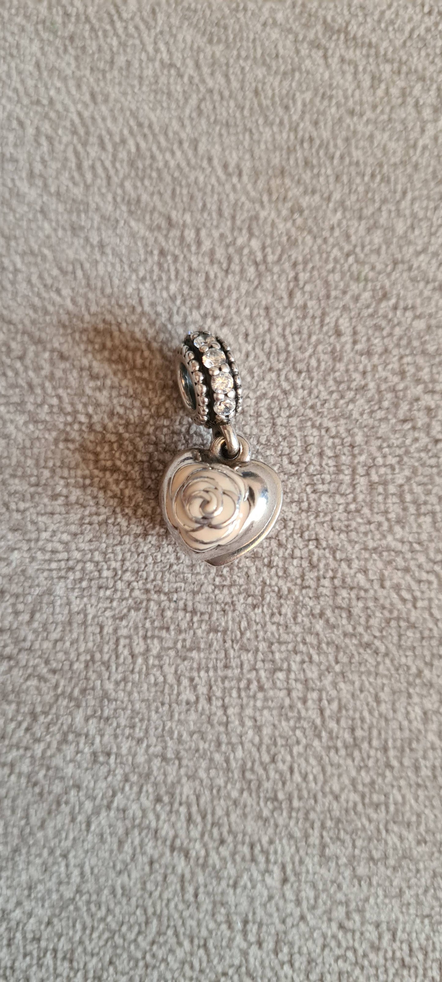 Genuine Pandora First My Mother Forever My friend Dangle Rose Charm Gift