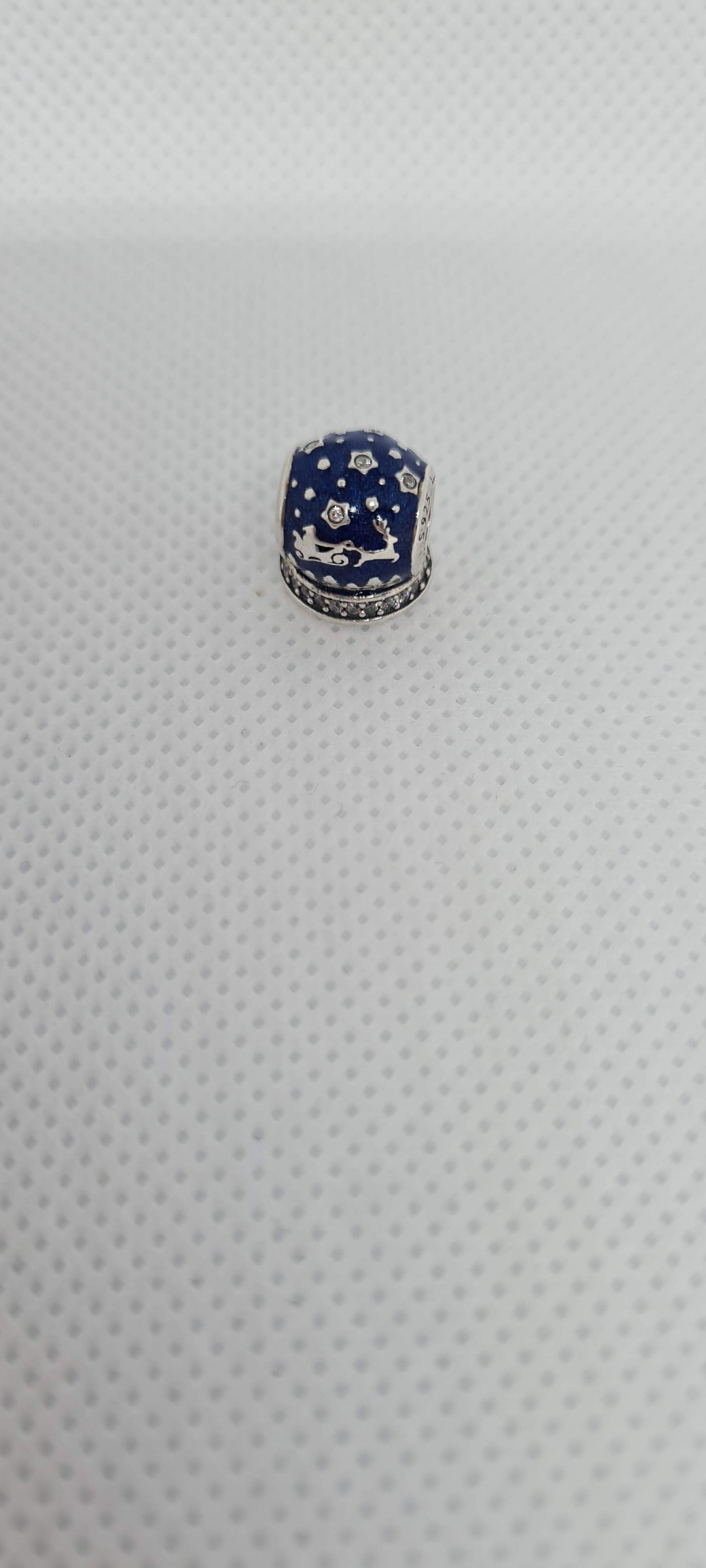 Genuine Pandora Christmas Blue Night Sky Globe Charm